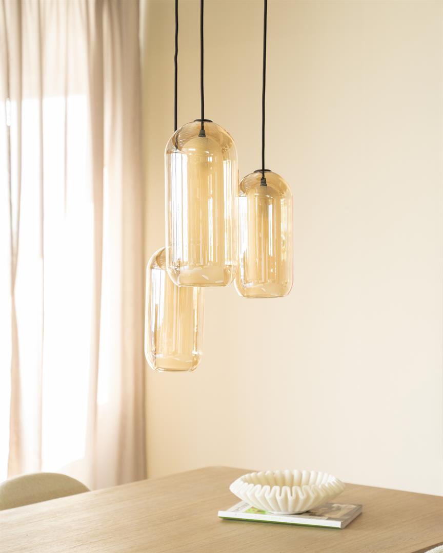 Glaskronleuchter SHONA gold