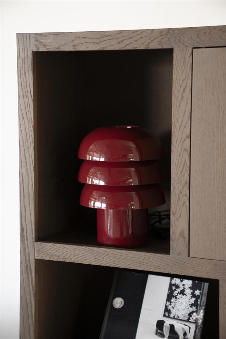 CURO burgundy table lamp