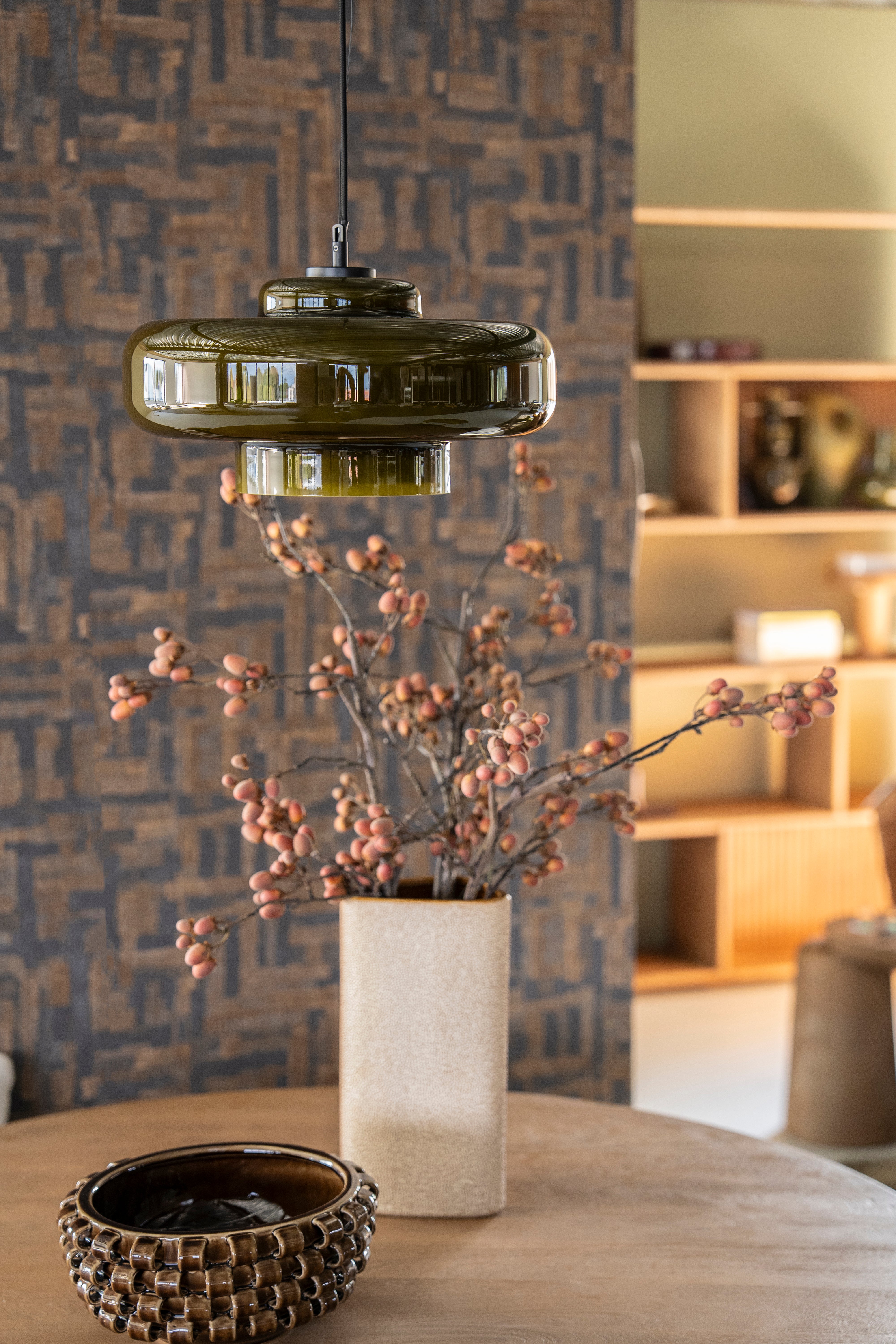 Vase DOTANGLE braune Keramik