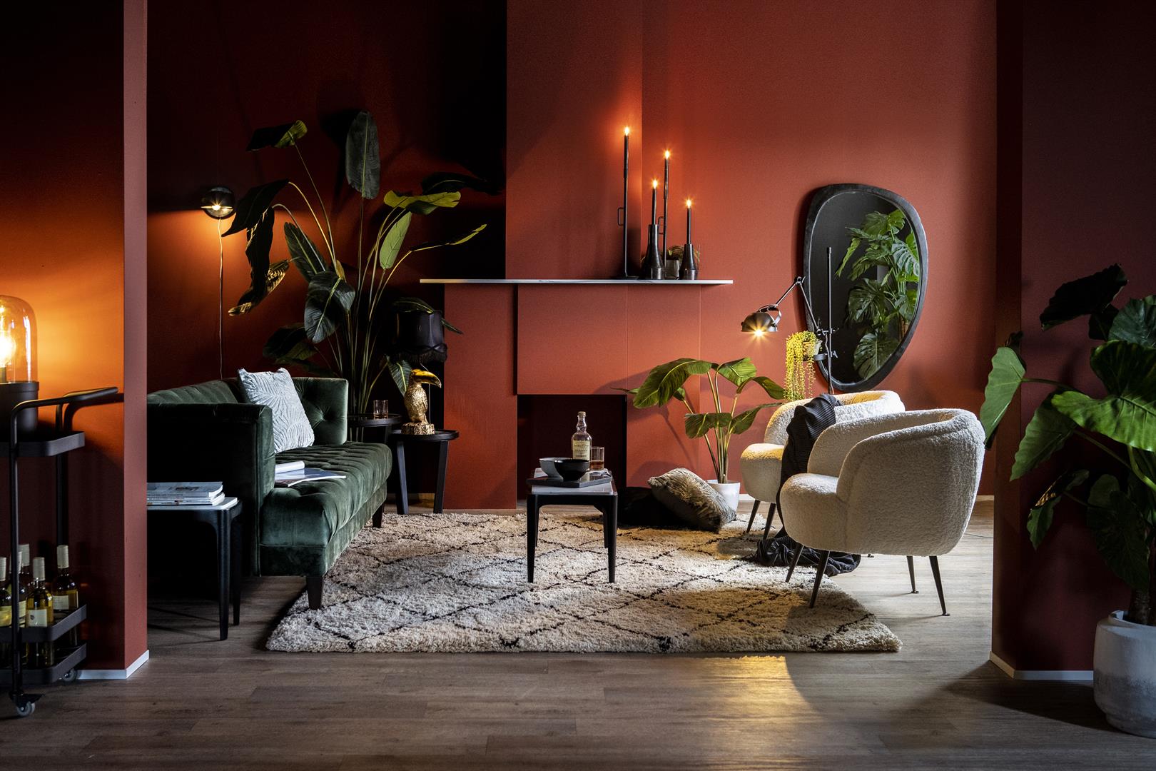 Lustro PLECTO schwarzes Mangoholz