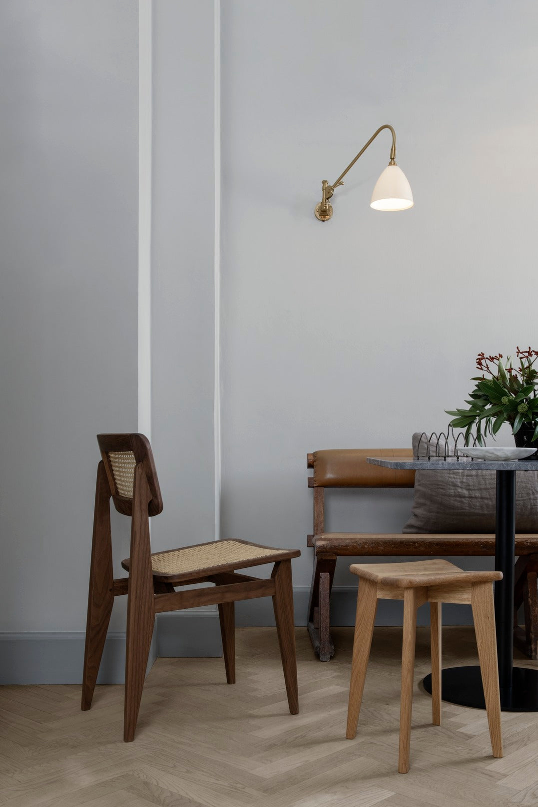 C-CHAIR black oak wood chair with weaving