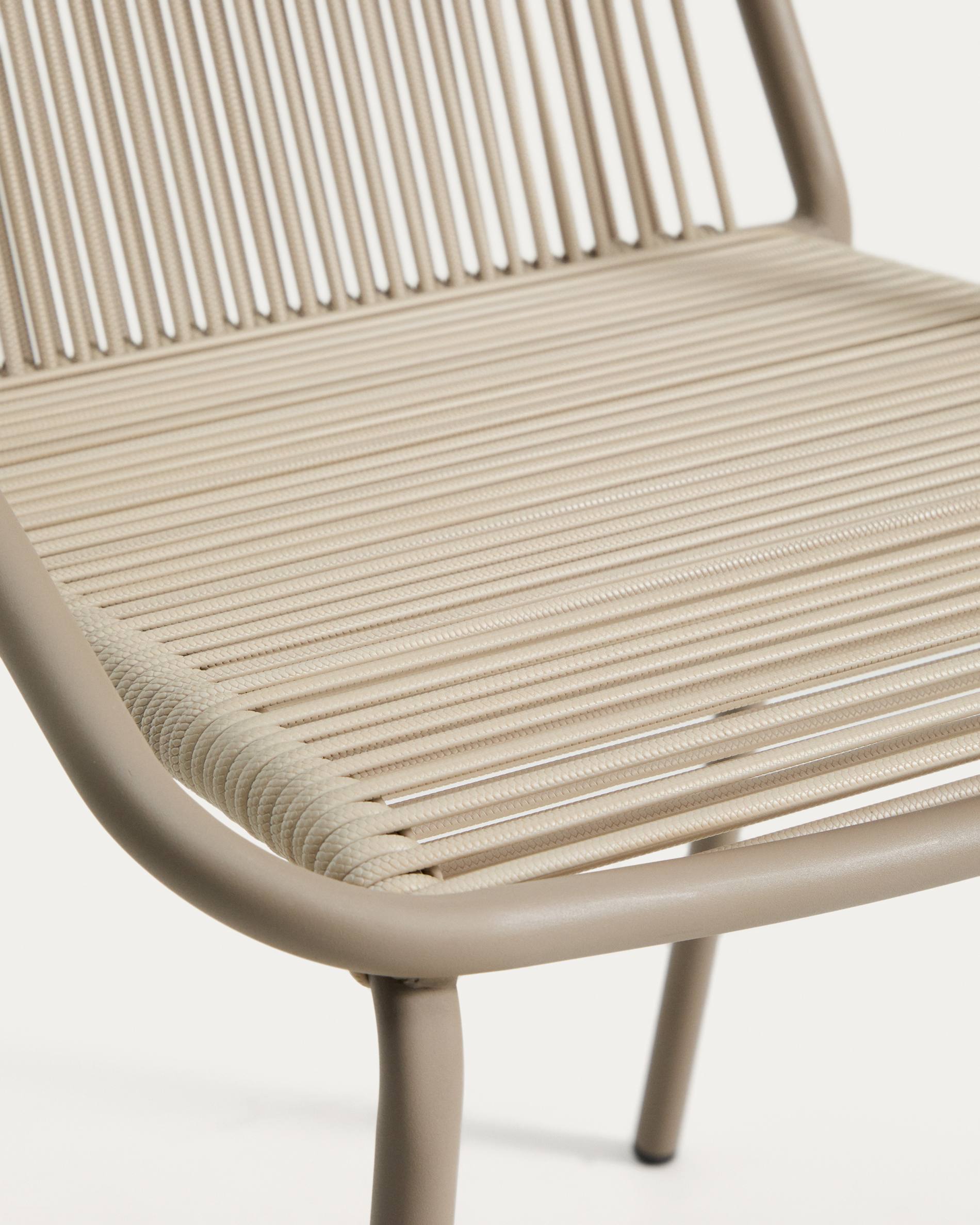 Gartenstuhl ZIVIA ecru mit taupefarbenem Gestell