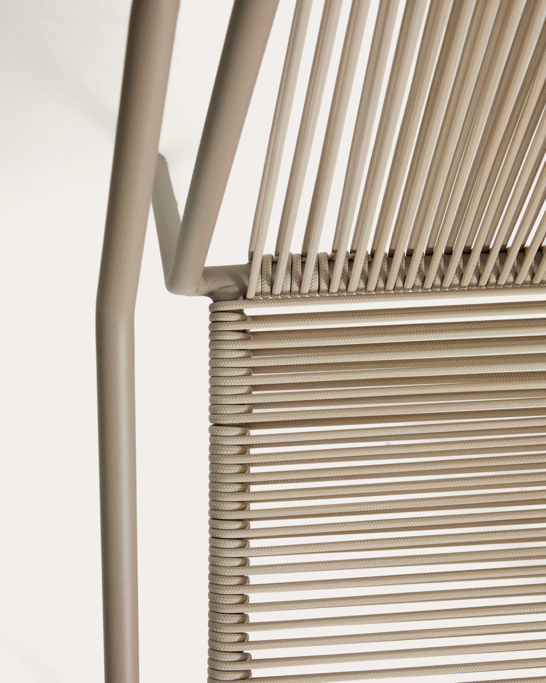 Gartenstuhl ZIVIA ecru mit taupefarbenem Gestell