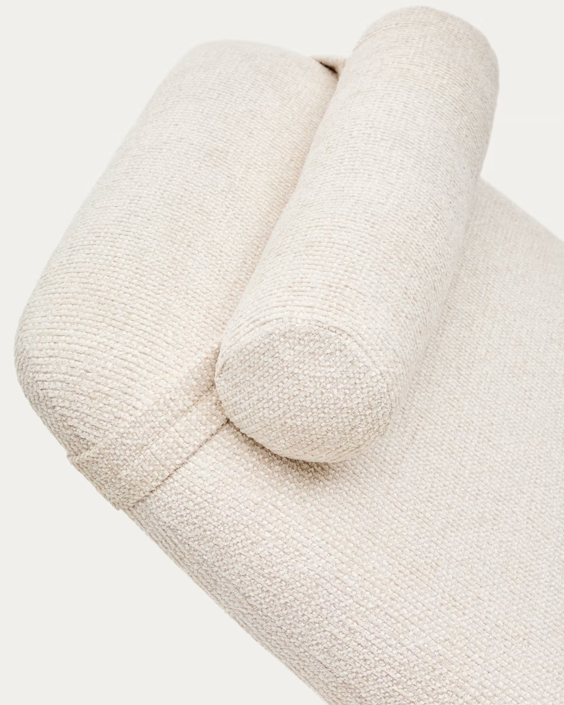 OSLA beige chaise longue with silver base