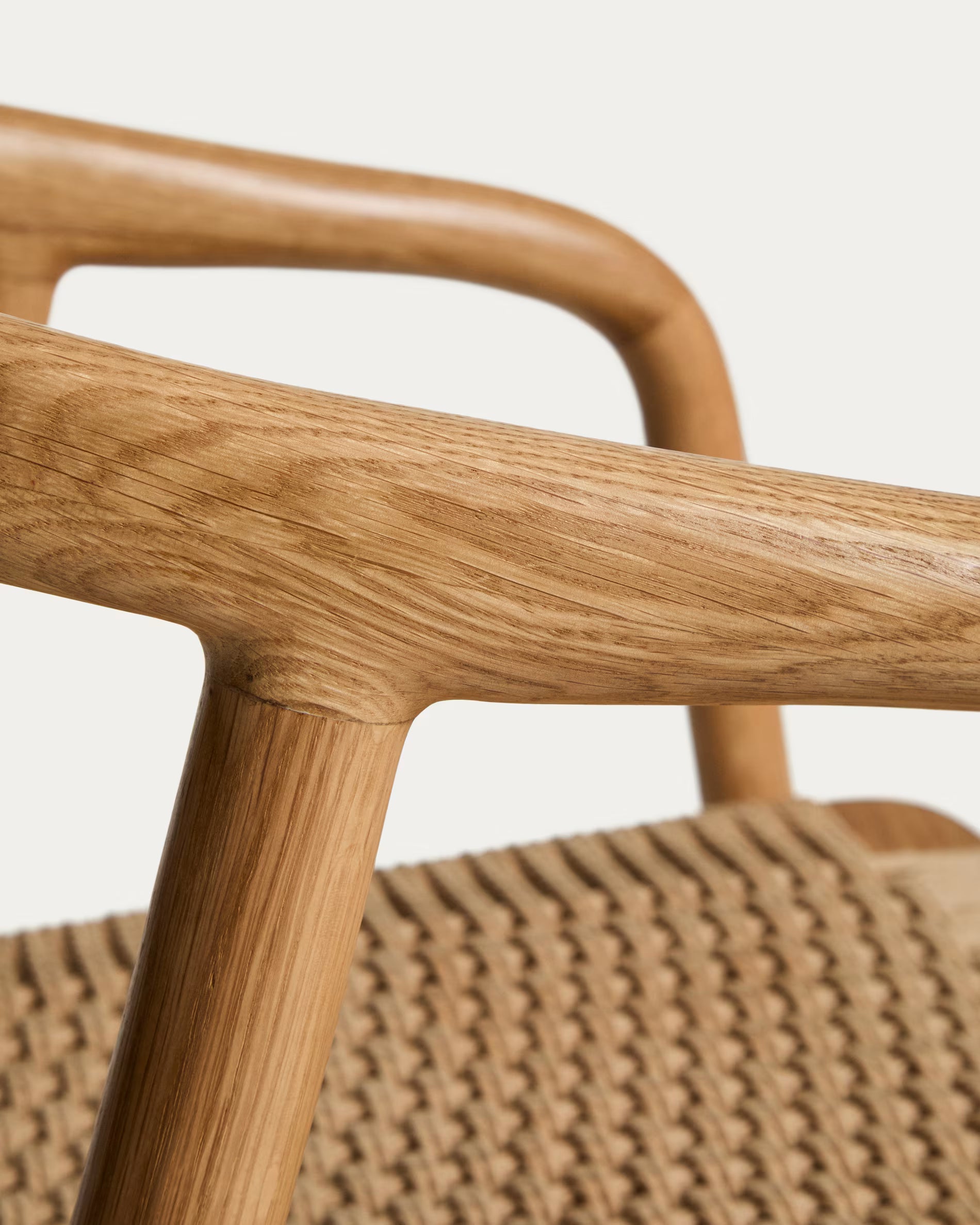 Stuhl DERILE beige mit Holzgestell