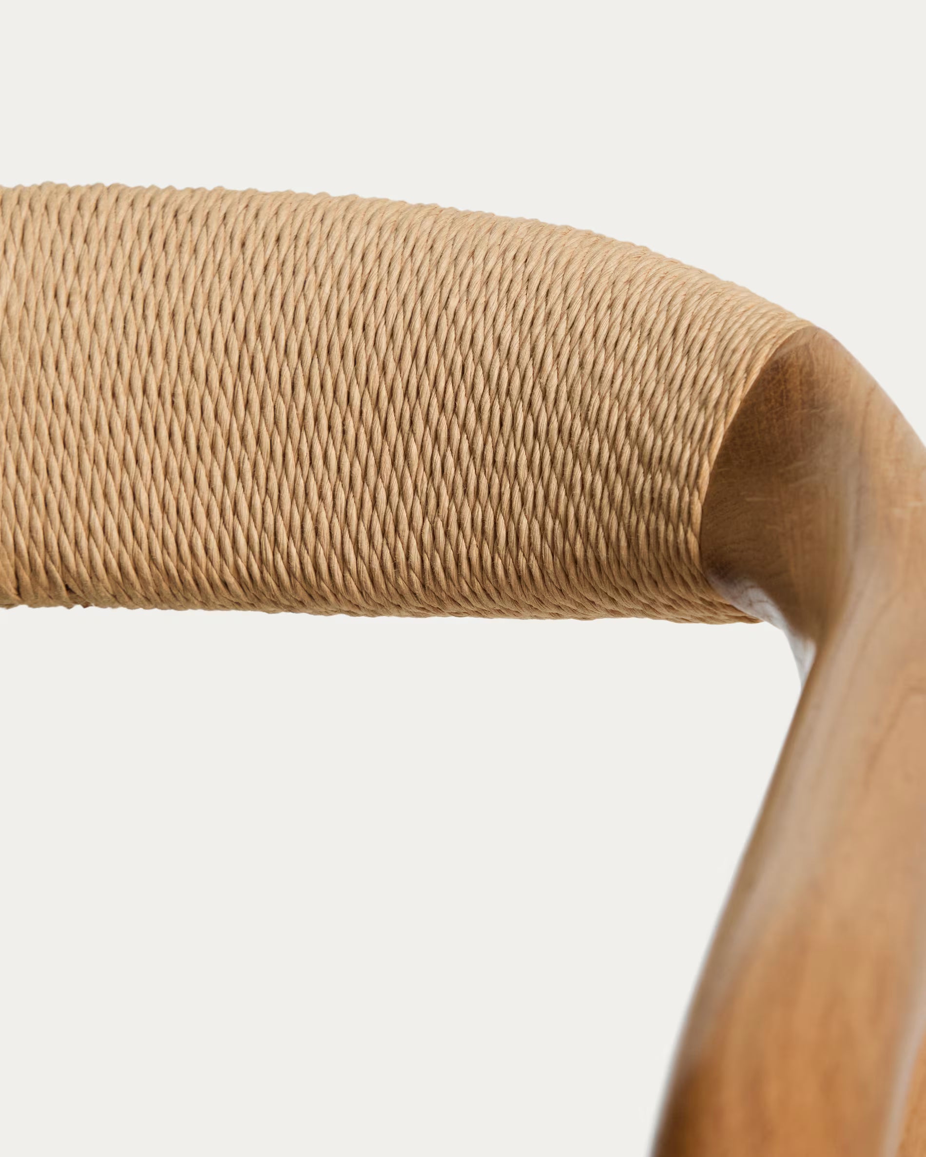Stuhl DERILE beige mit Holzgestell
