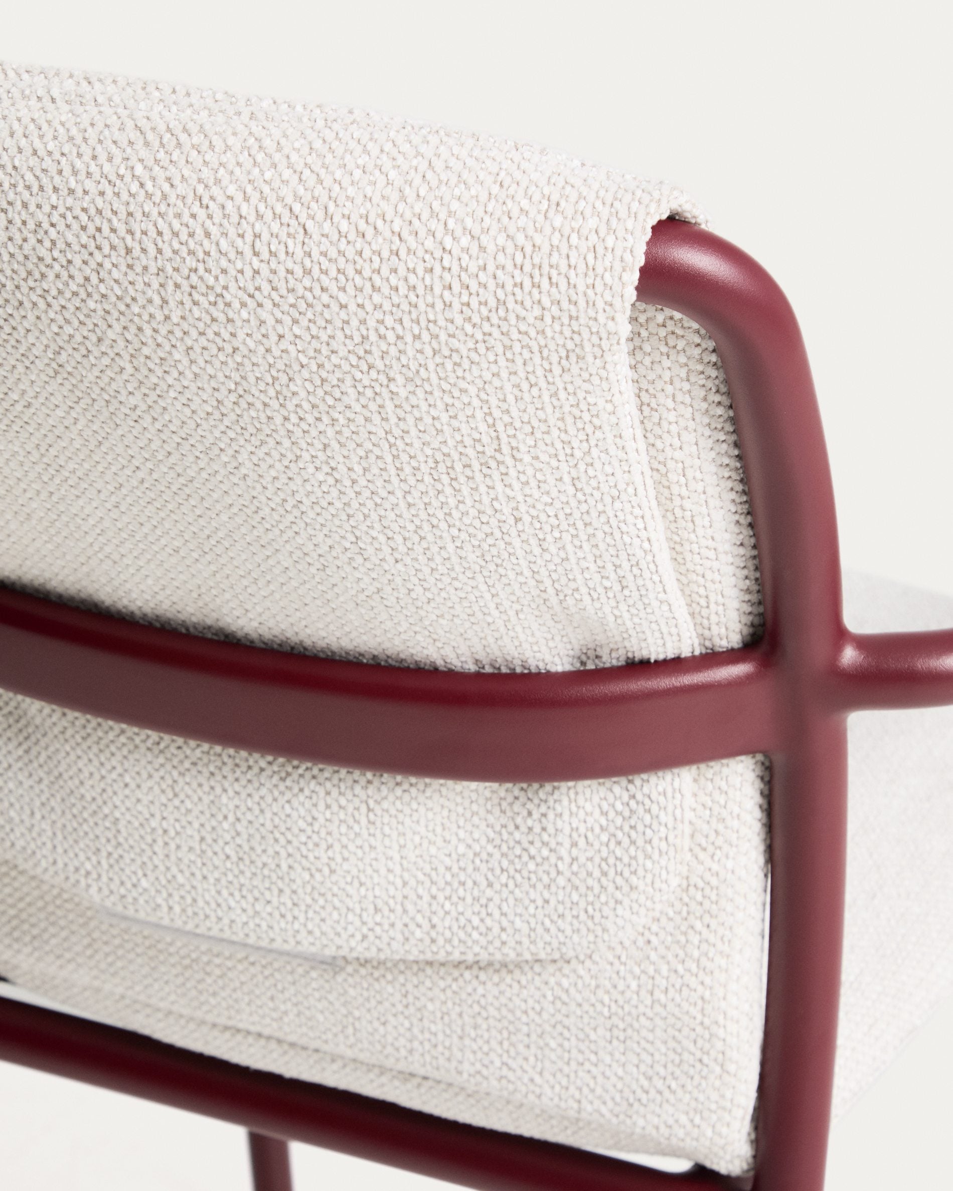 LINOSA Garden Chair Beige with Burgundy Base