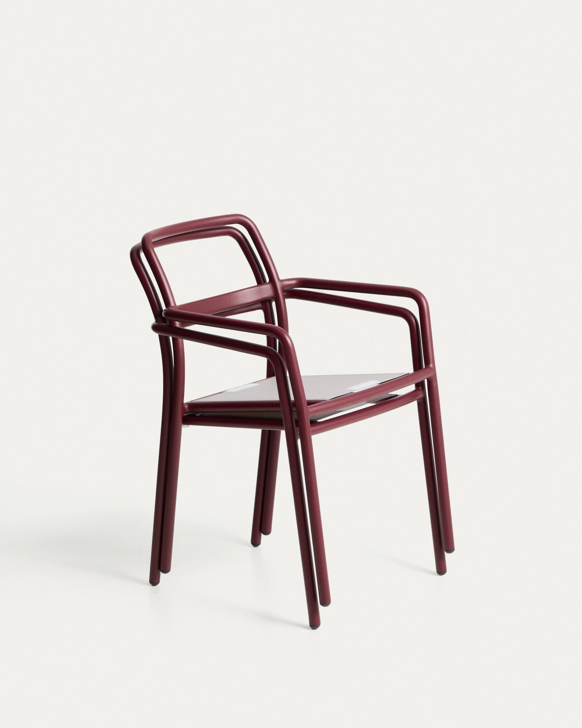 LINOSA Garden Chair Beige with Burgundy Base