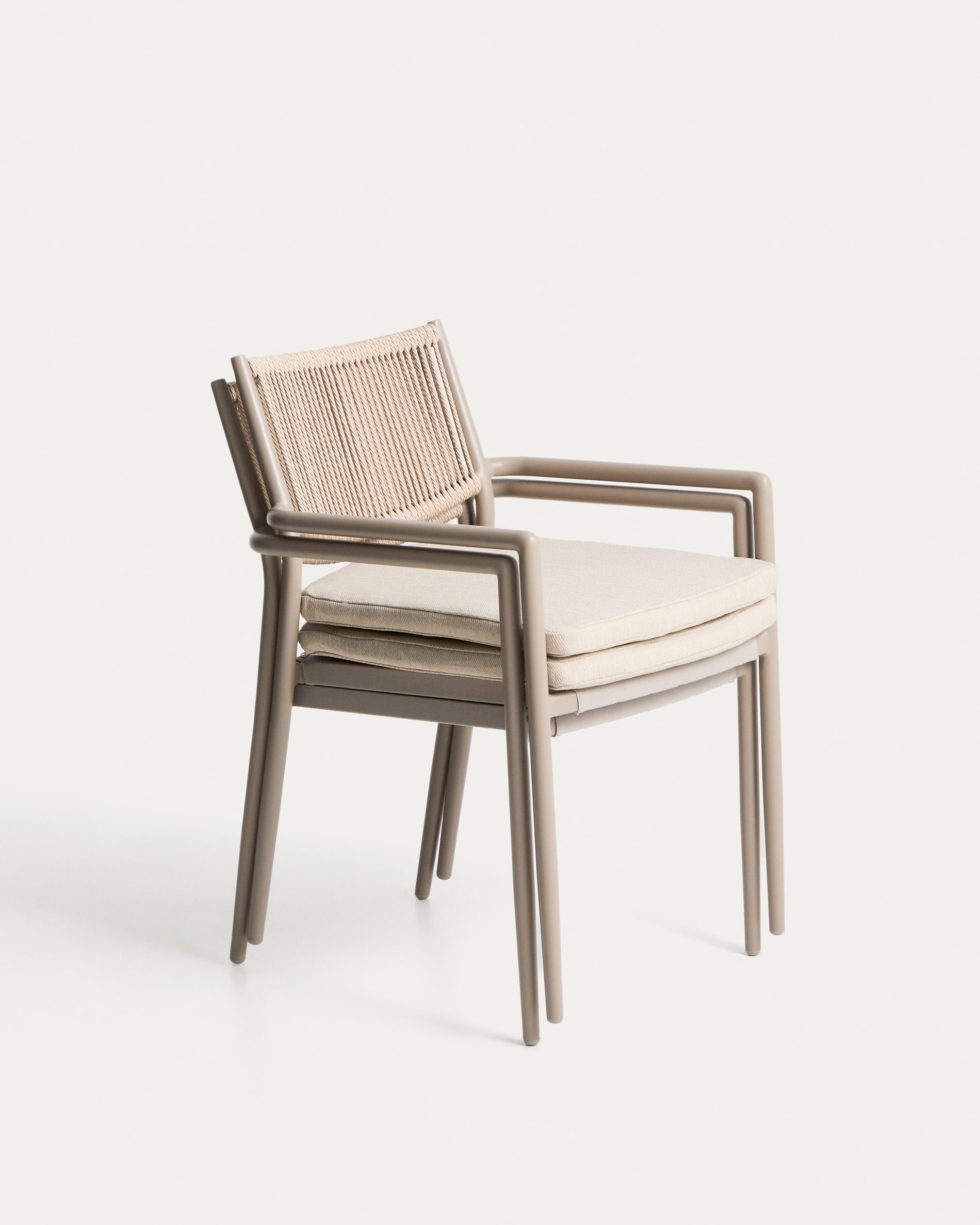 Gartenstuhl ARGASI grau-beige