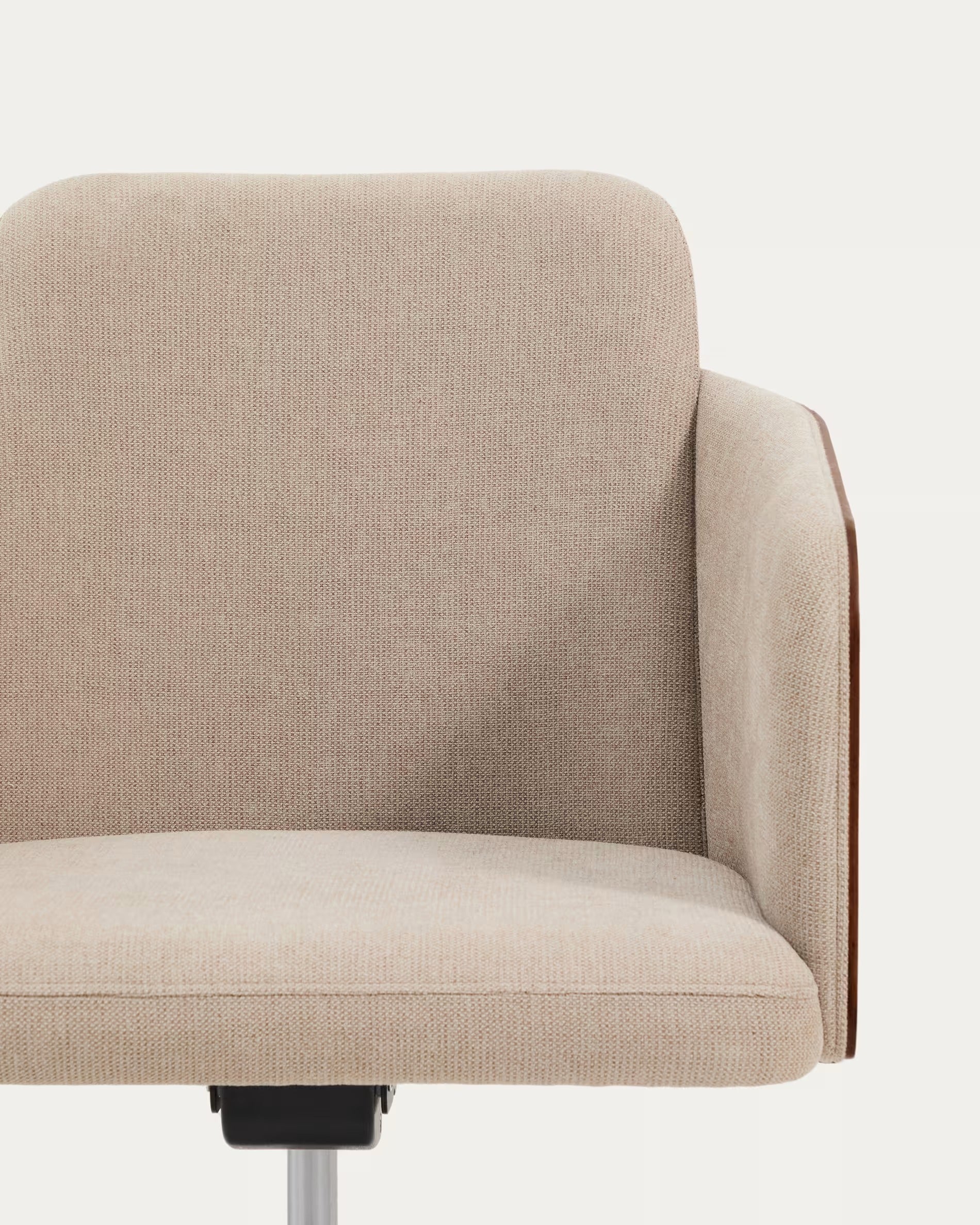 MADAI office chair brown chenille with a black wheeled base