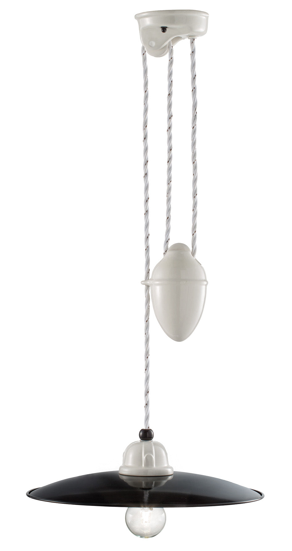 B&amp;W Keramik Kronleuchter schwarz und weiß 