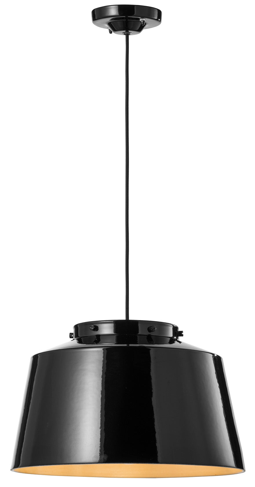 50's Black Ceramic Pendant Lamp