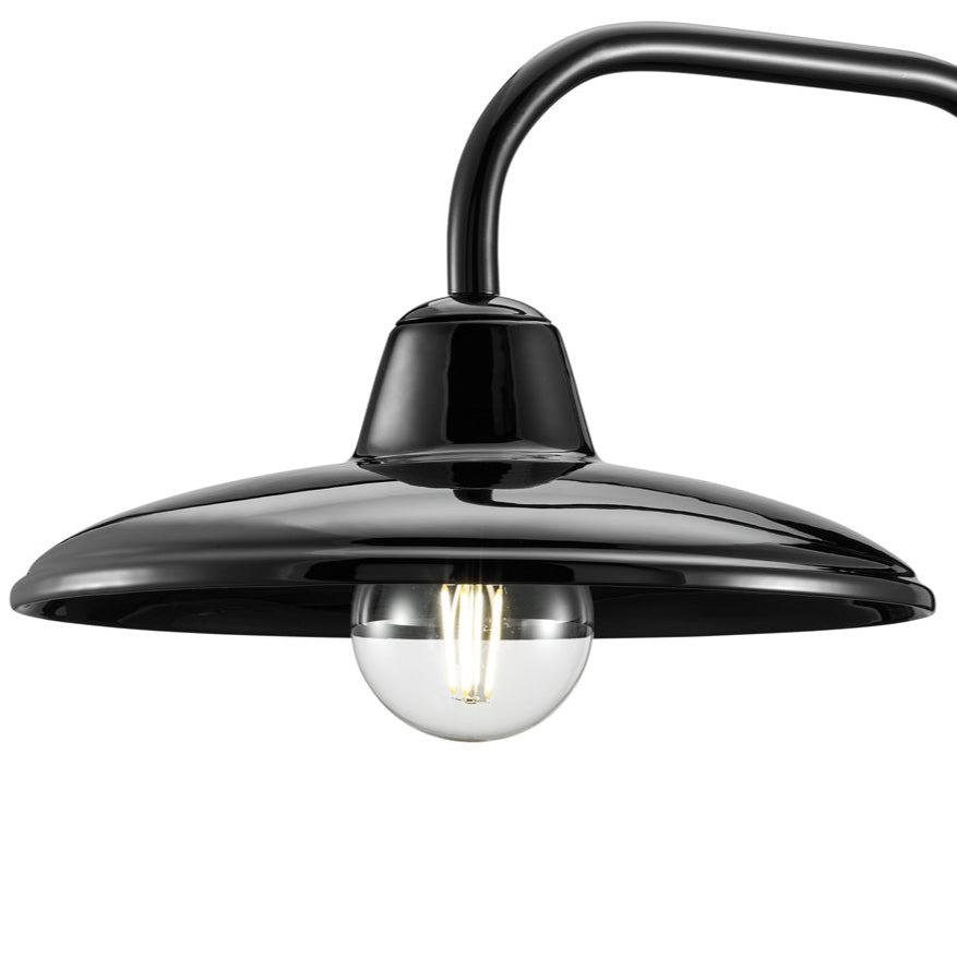 Wandleuchte mit Keramikarm B&W schwarz