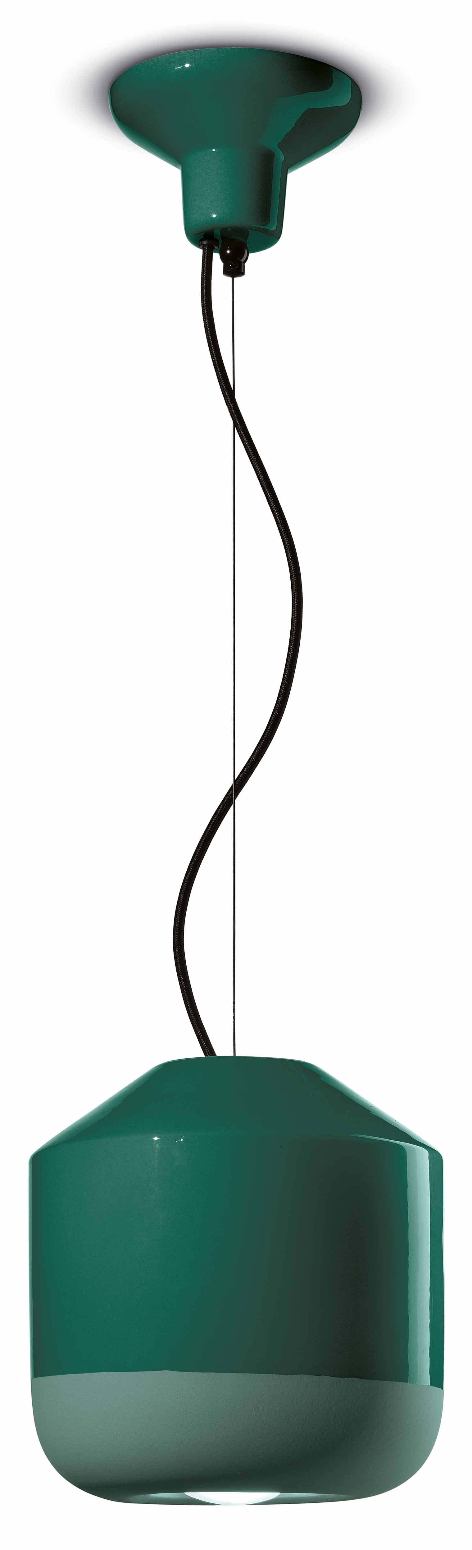 BELLOTA ceramic pendant lamp in bottle green