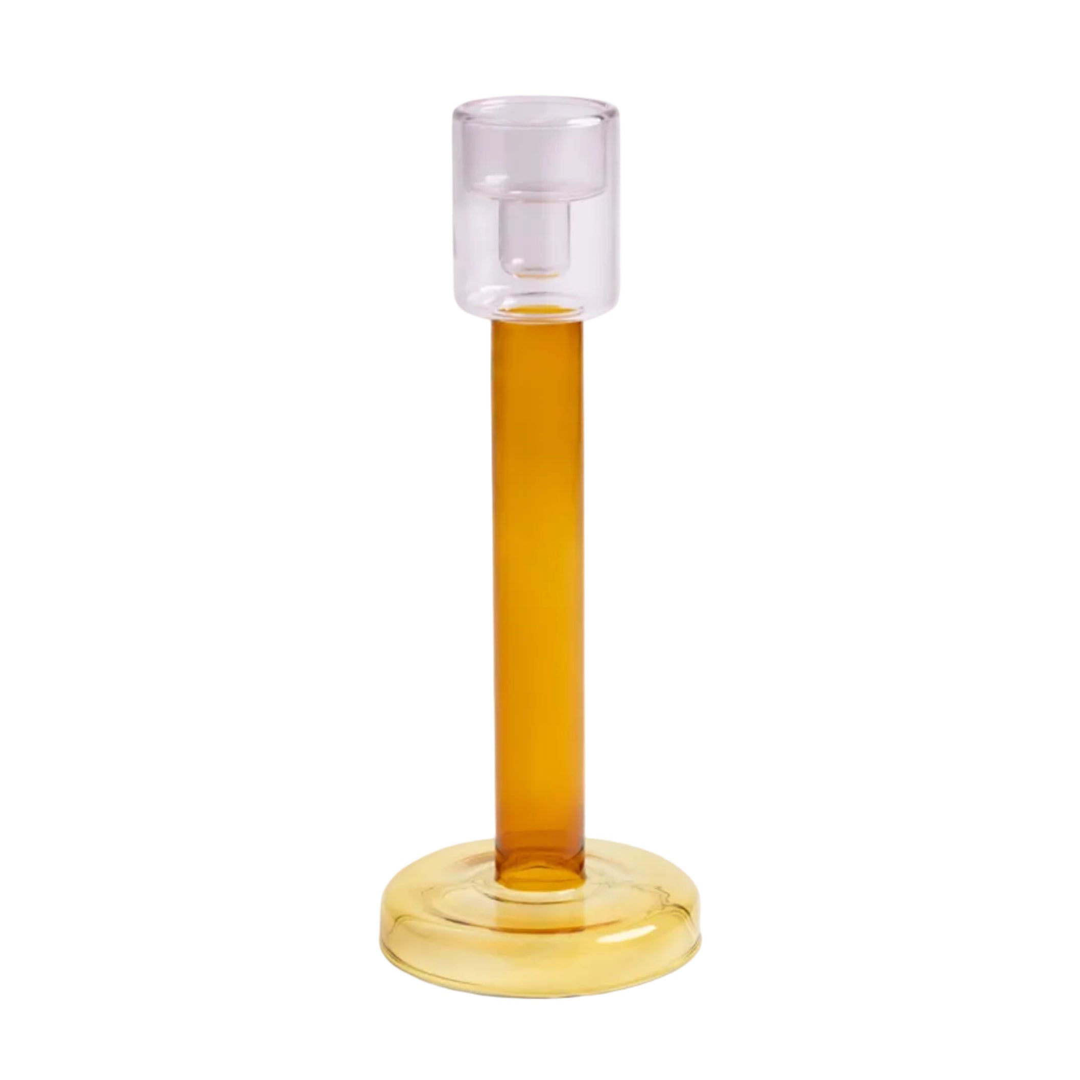 Kerzenhalter BOLE orange mit rosa