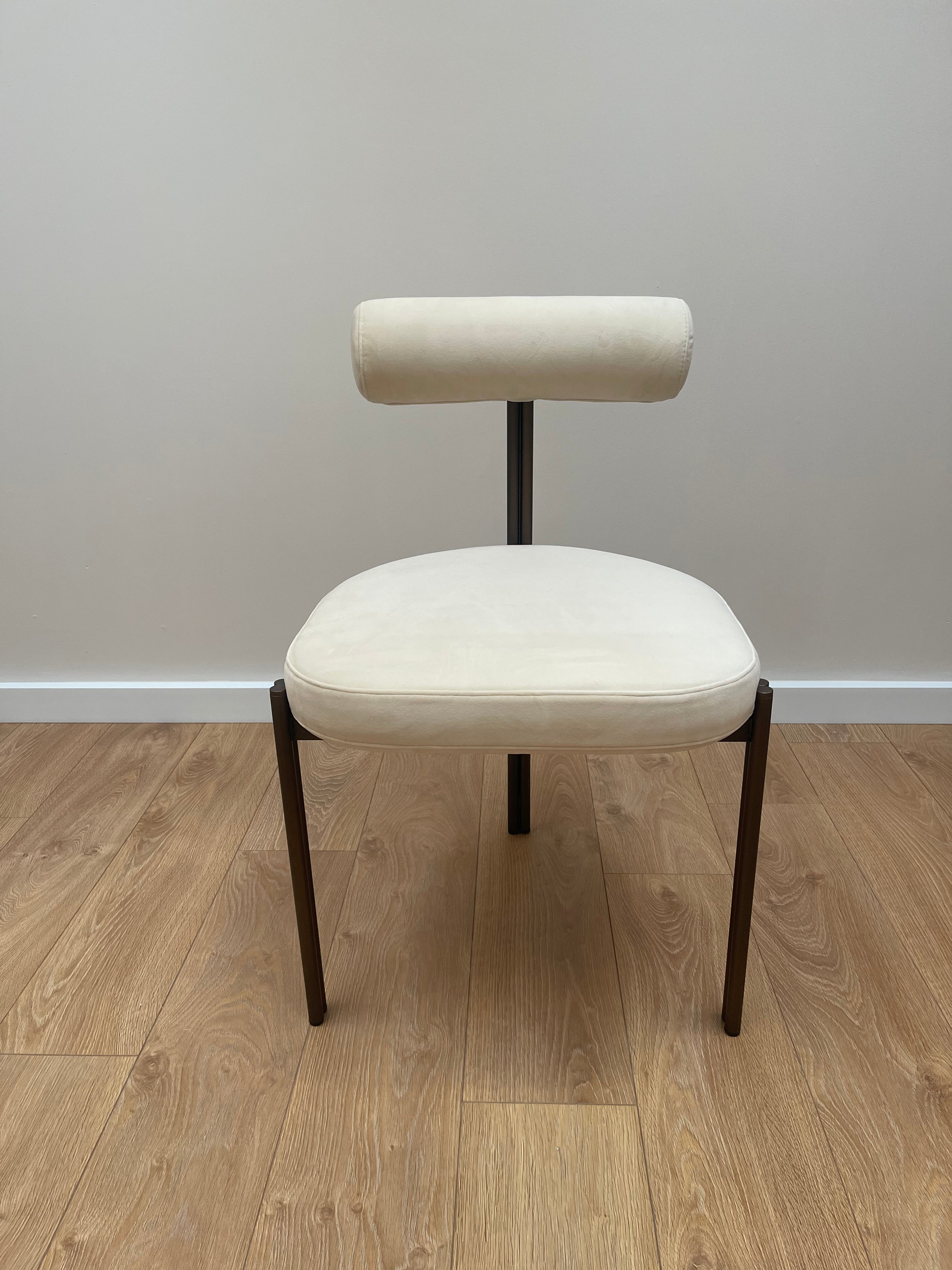 Samtstuhl CAILLOU beige - Ausstellungsstück