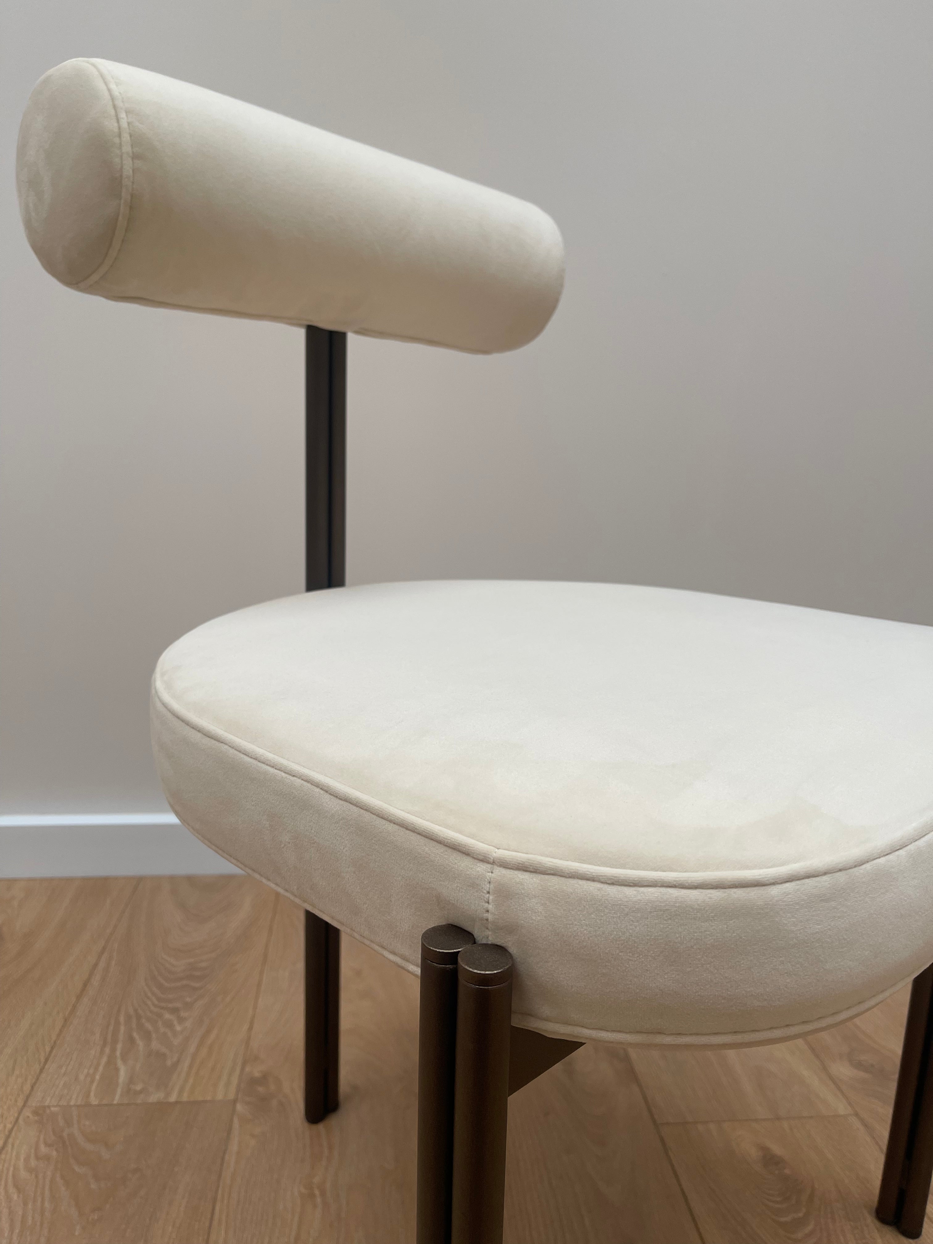 Samtstuhl CAILLOU beige - Ausstellungsstück