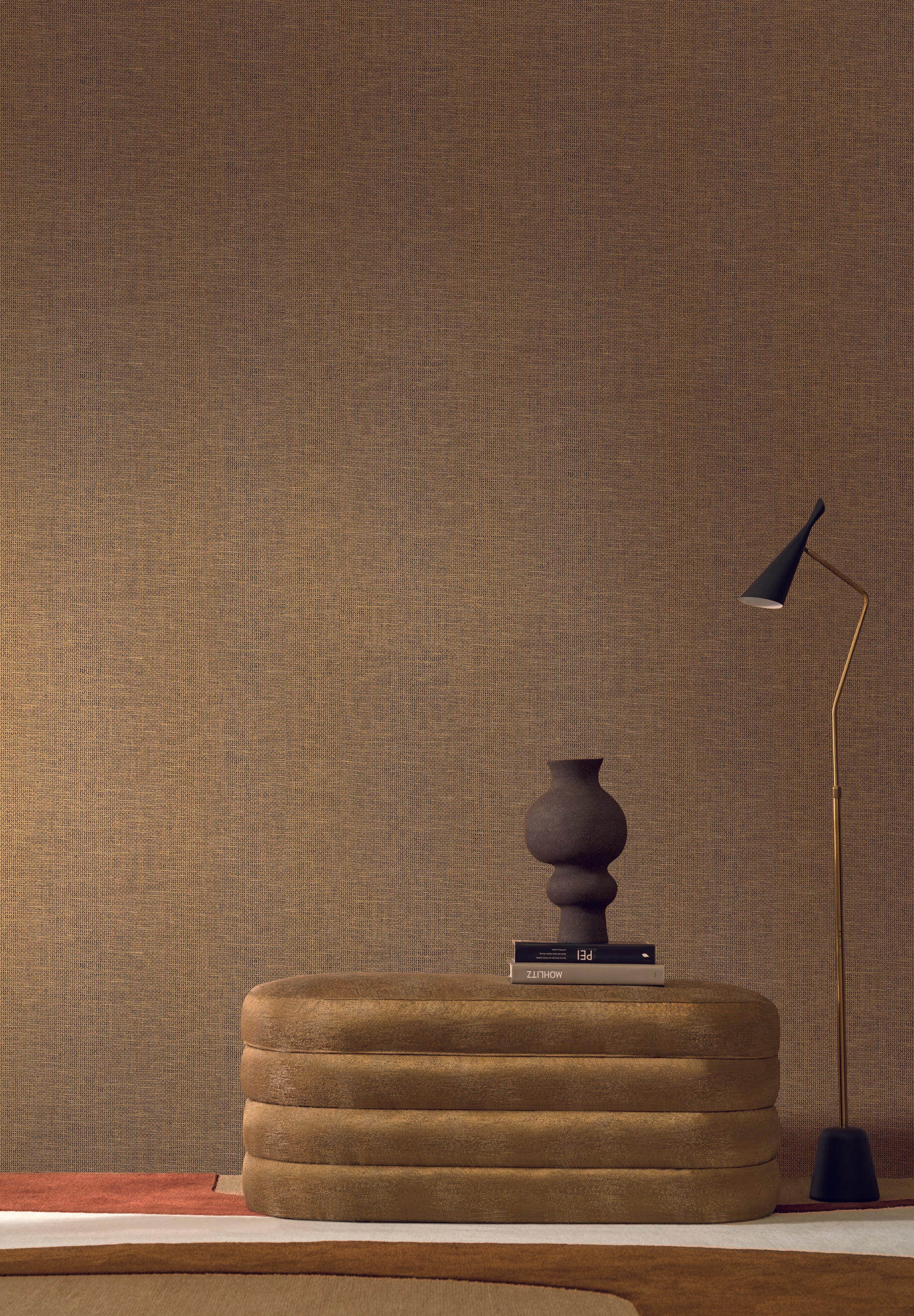 Strukturierte Tapete, die Raphia imitiert VANNORA - GALET beige