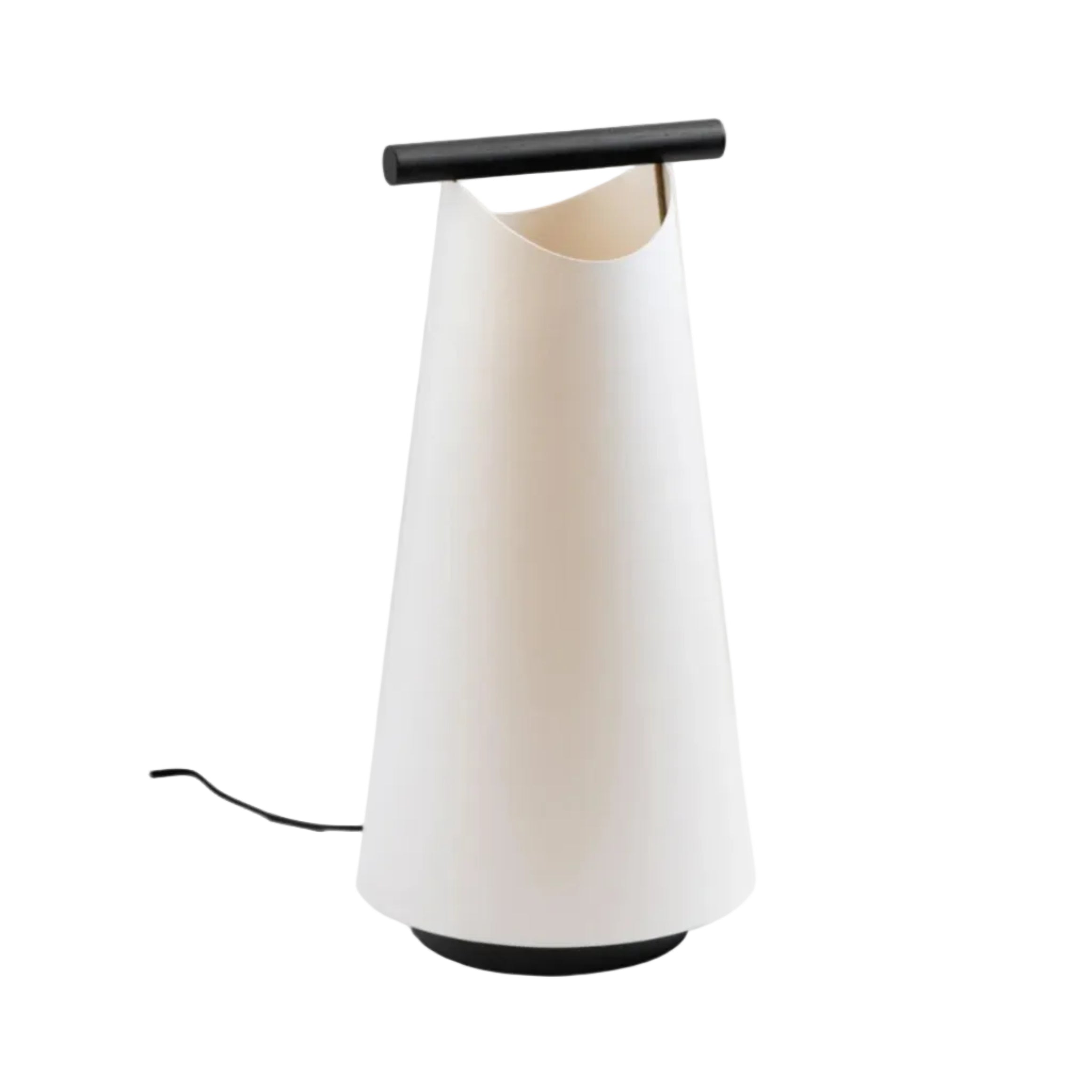 Tischlampe CATAY weiß mit schwarzem Eschenholz