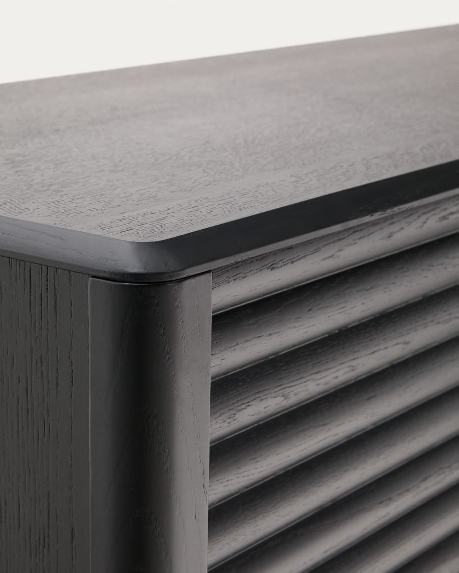 Lenon furnierer Schubladen und massives schwarzes Eichenholz