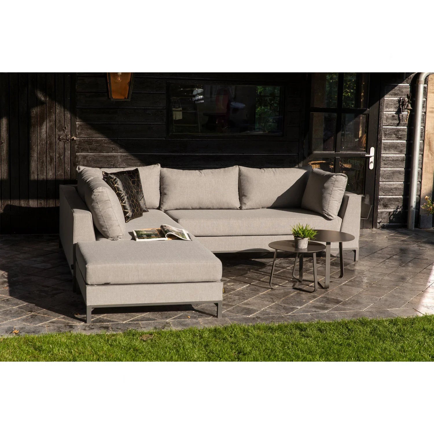 Left-sided garden corner sofa SICILIE beige