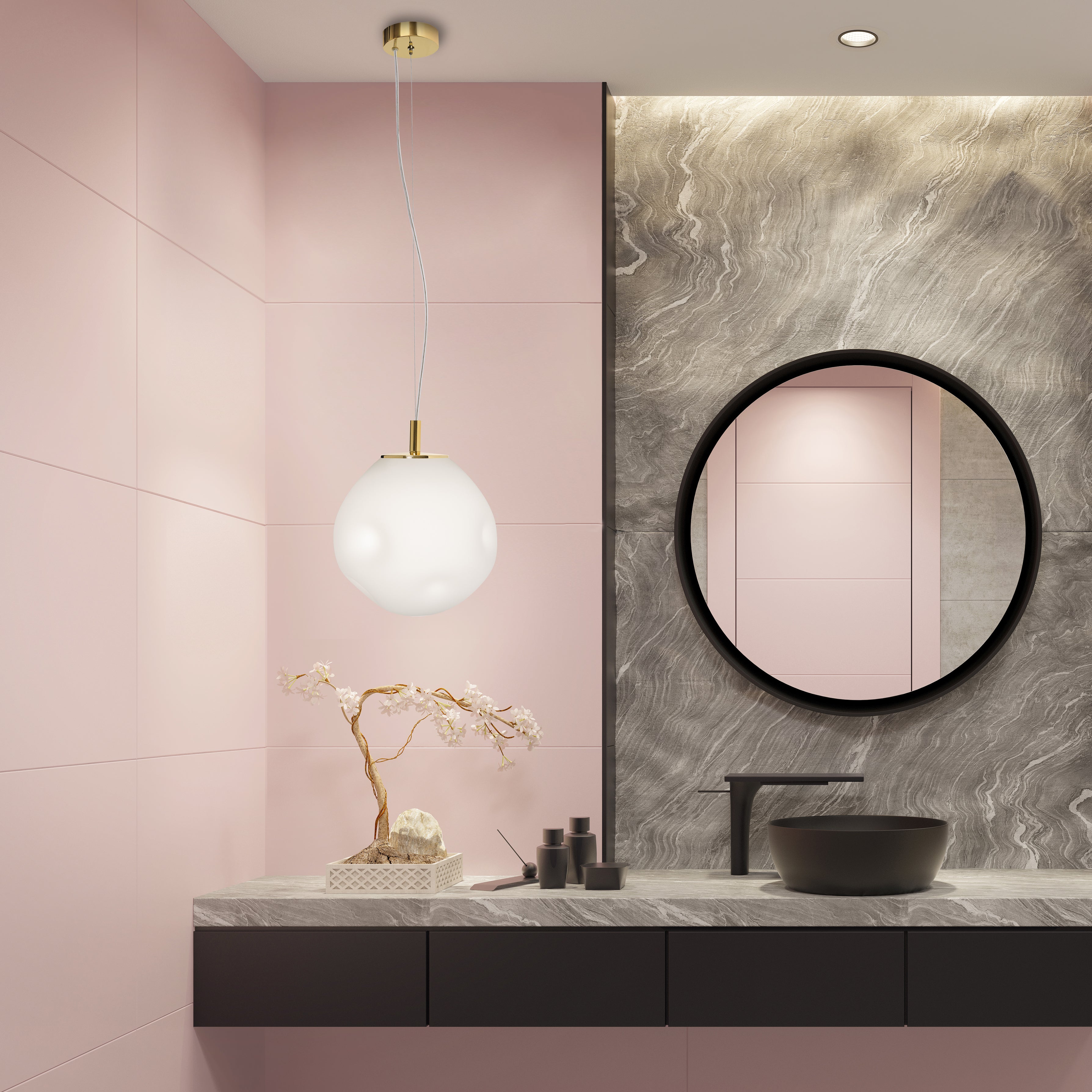 CLOE gold pendant lamp