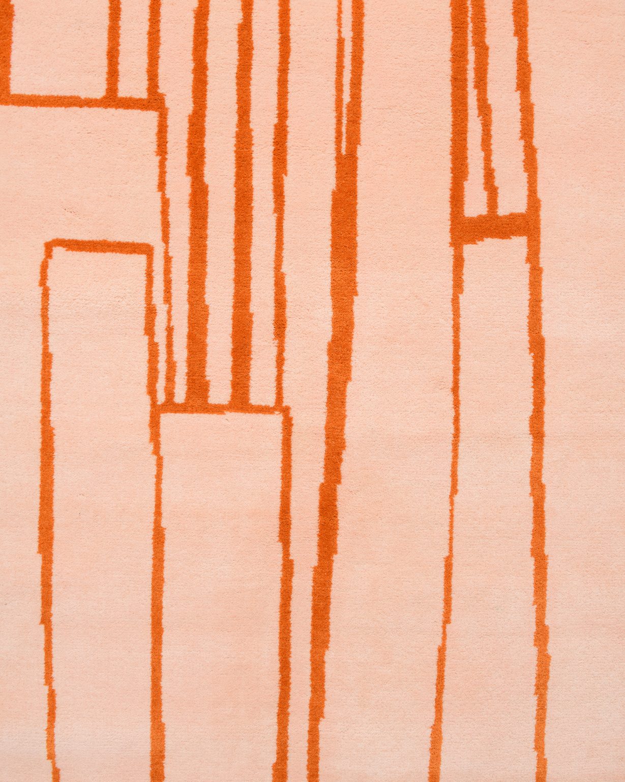 Asymmetrischer dekorativer Teppich CONTOUR orange