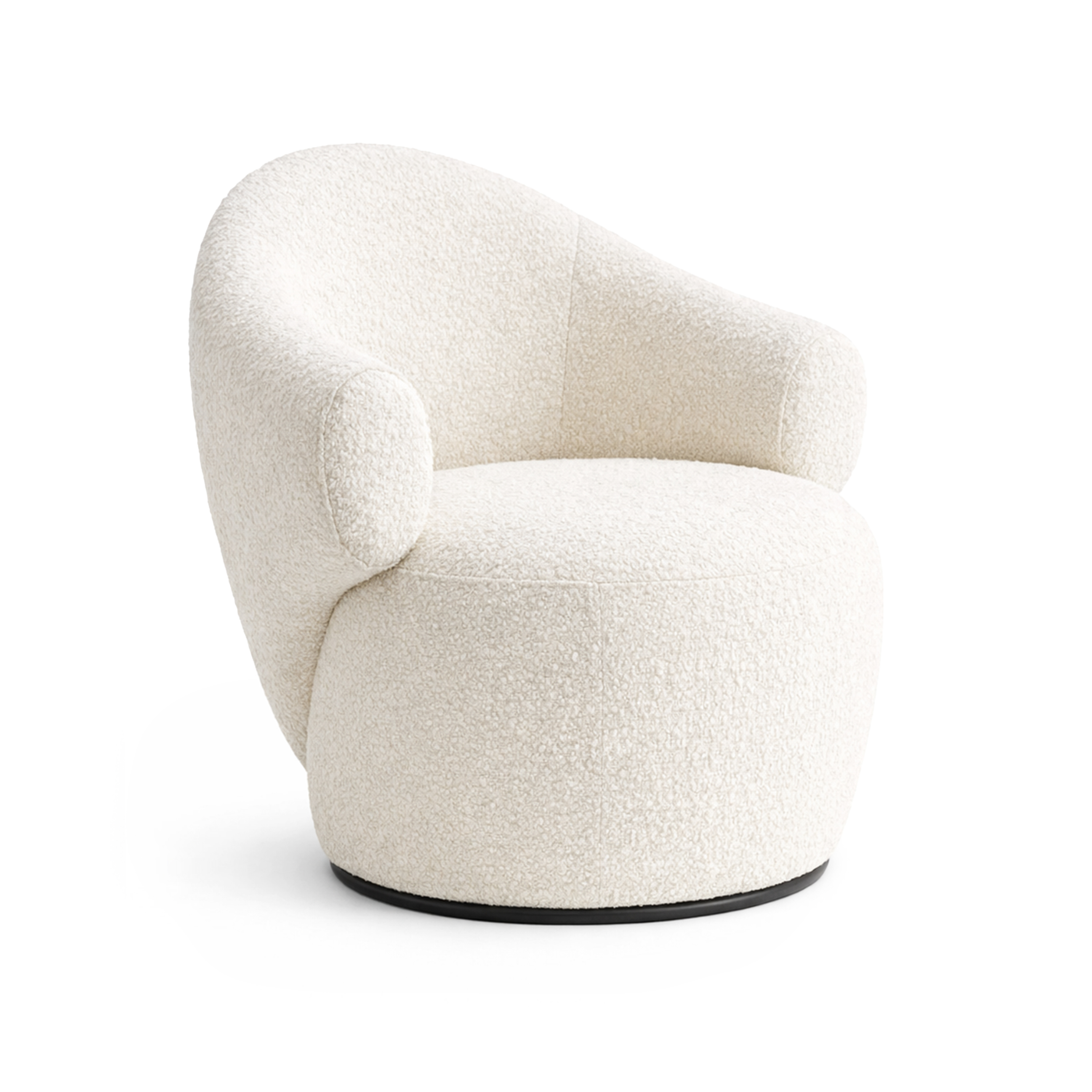Sessel CONVA in weißem Boucle
