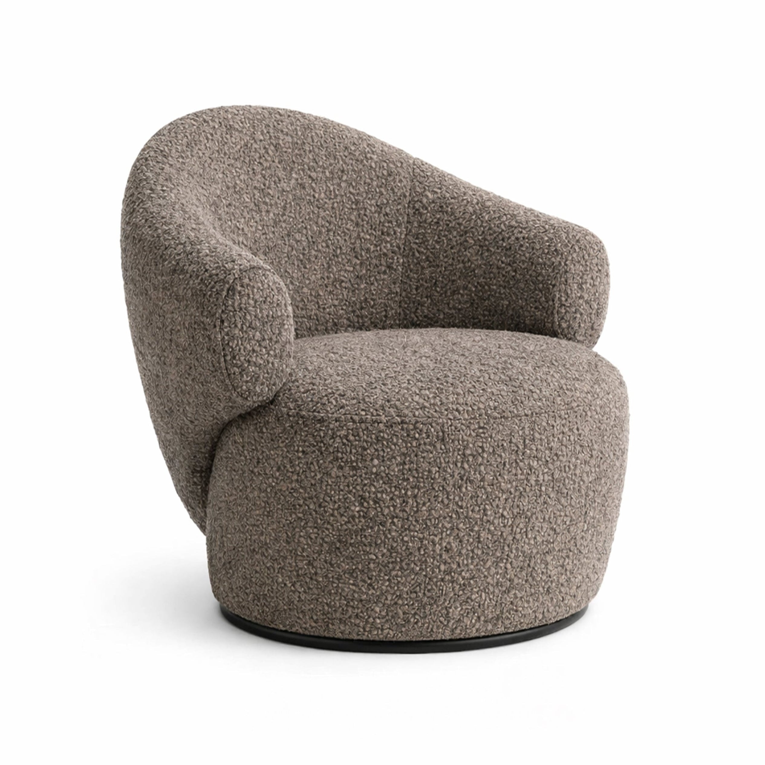 Sessel CONVA in braunem Boucle