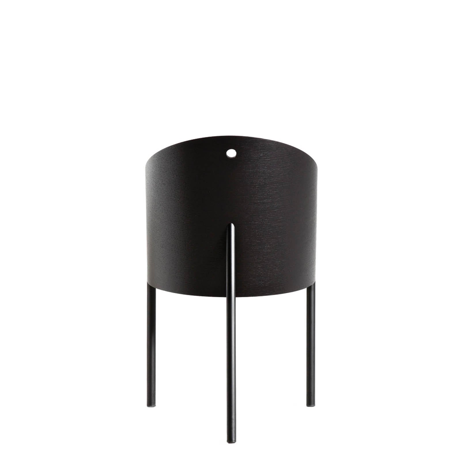 Kosten Stuhl schwarzer Eichenfurnier mit schwarzem Leder