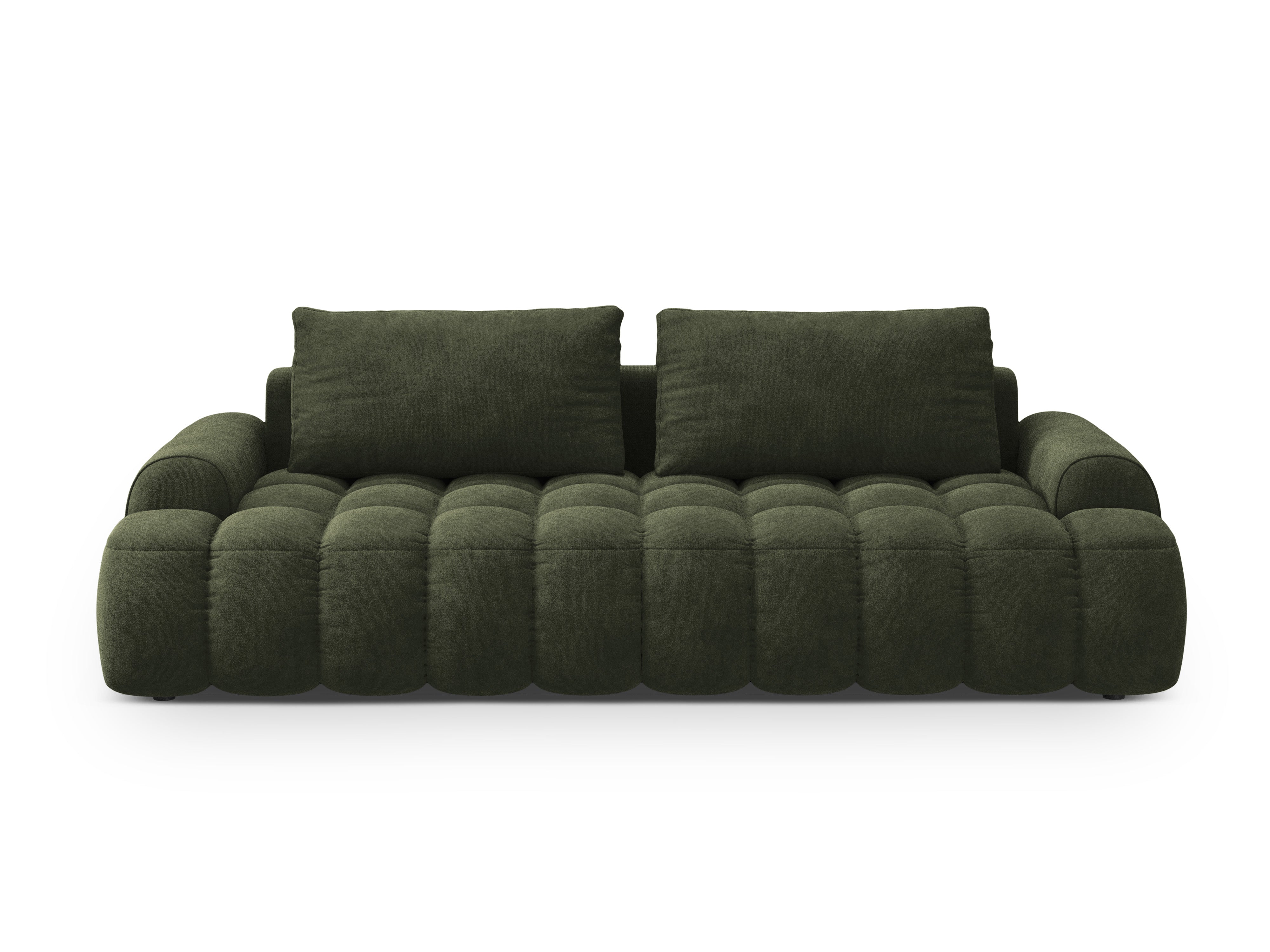 Velvet sofa with sleeping function for 4 people LINZ green