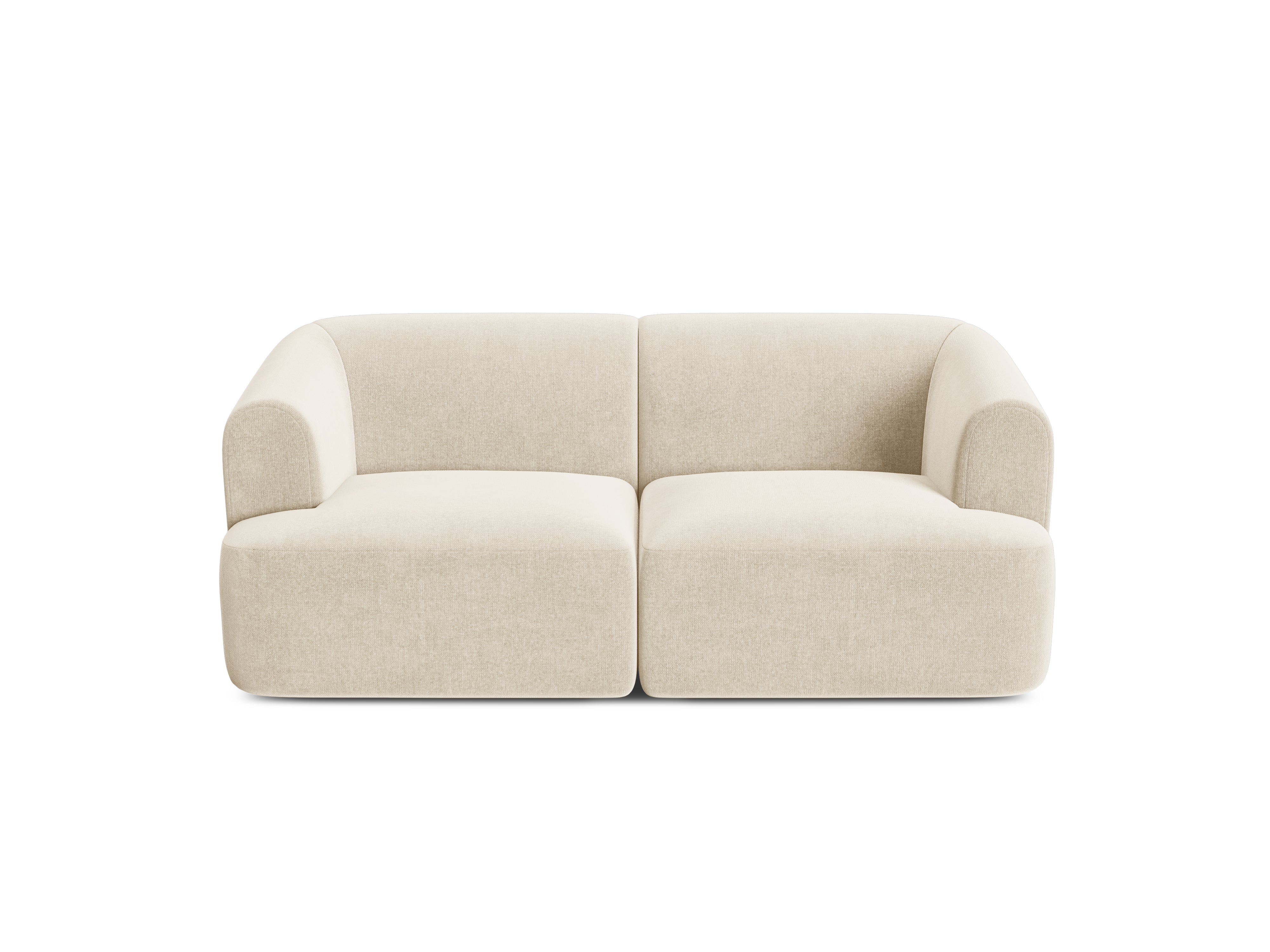 Velvet 2-Seater Sofa CAMPI Light Beige