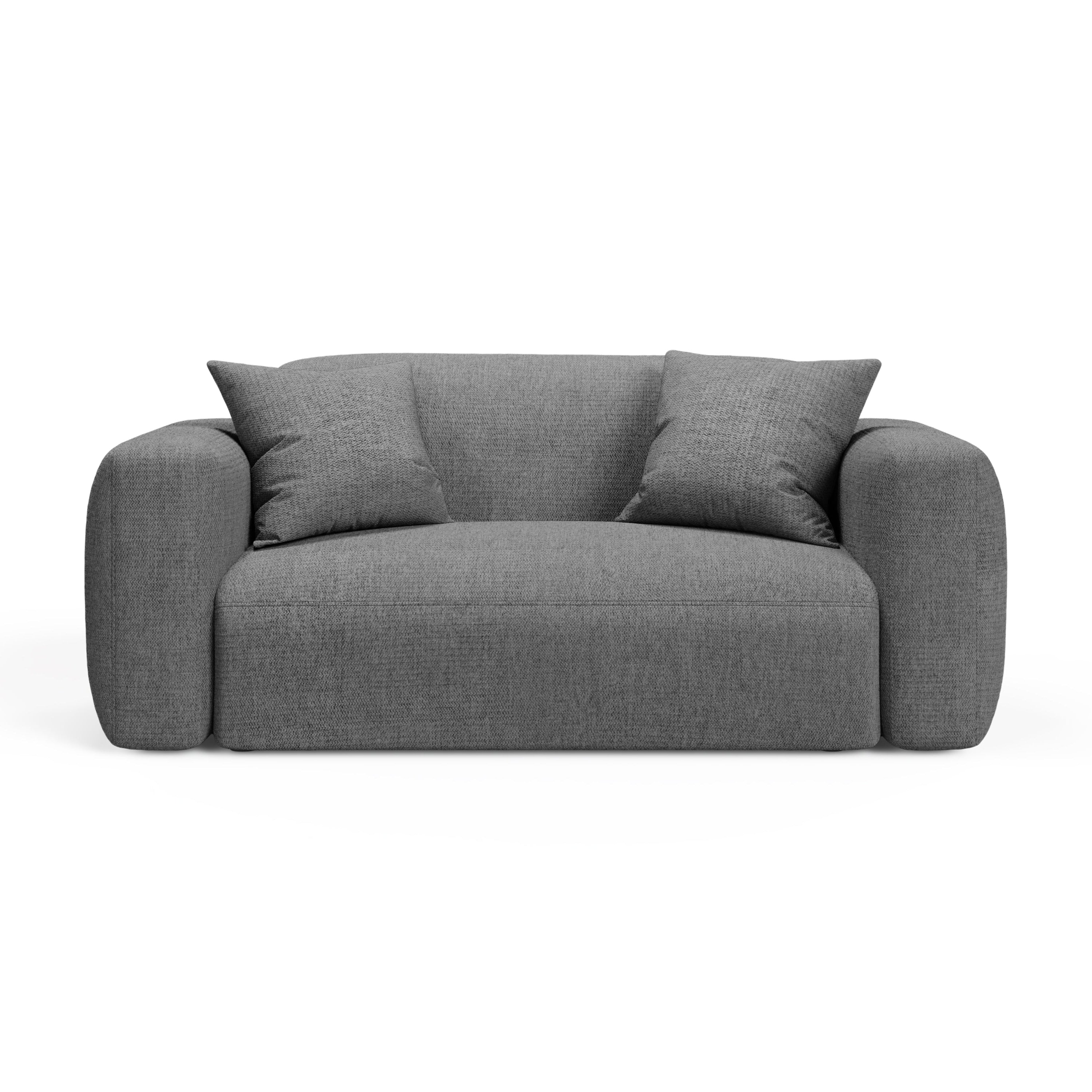 2-seater Sofa STRINO gray chenille
