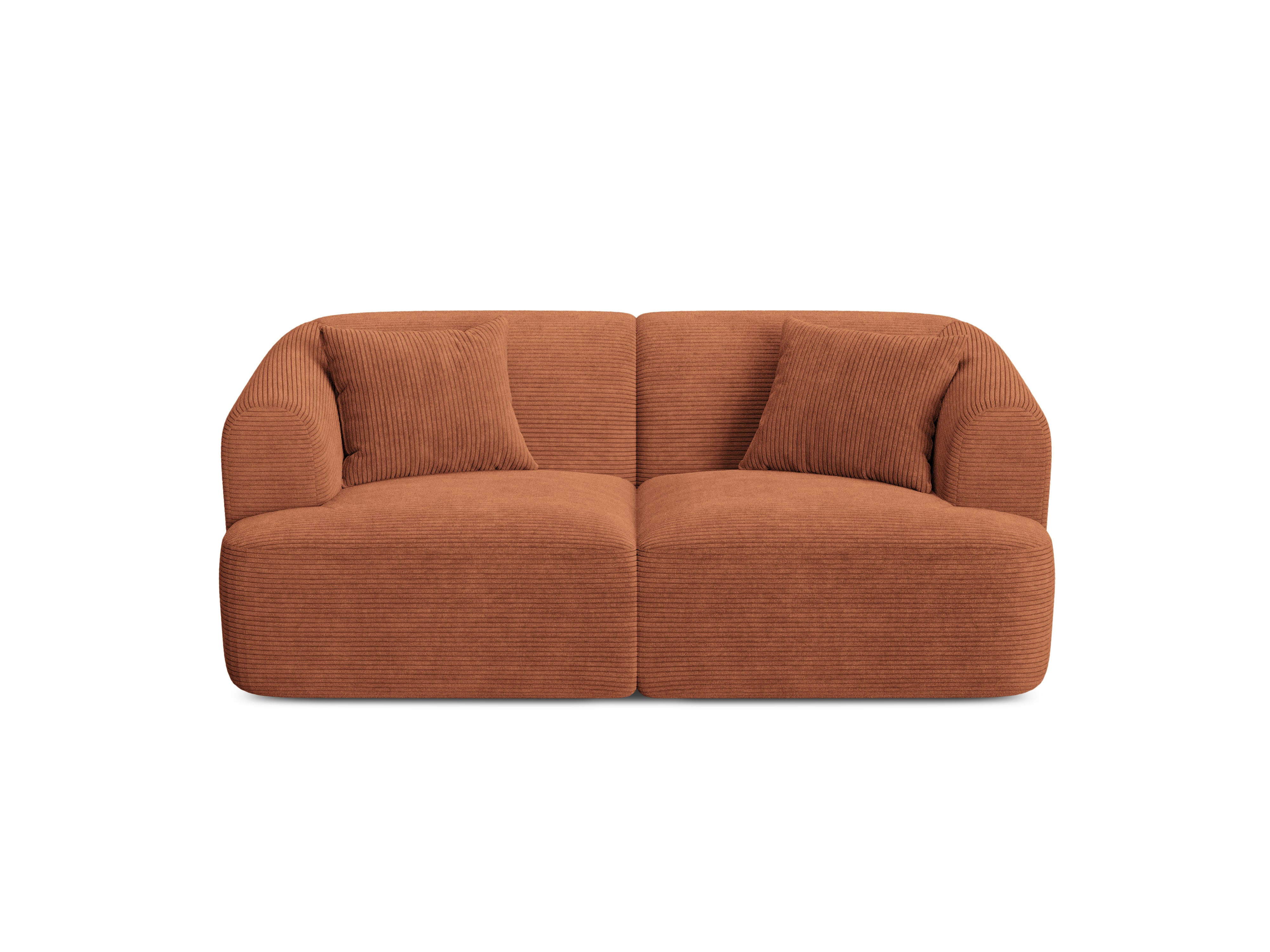 2-seater Sofa CAMPI brick corduroy