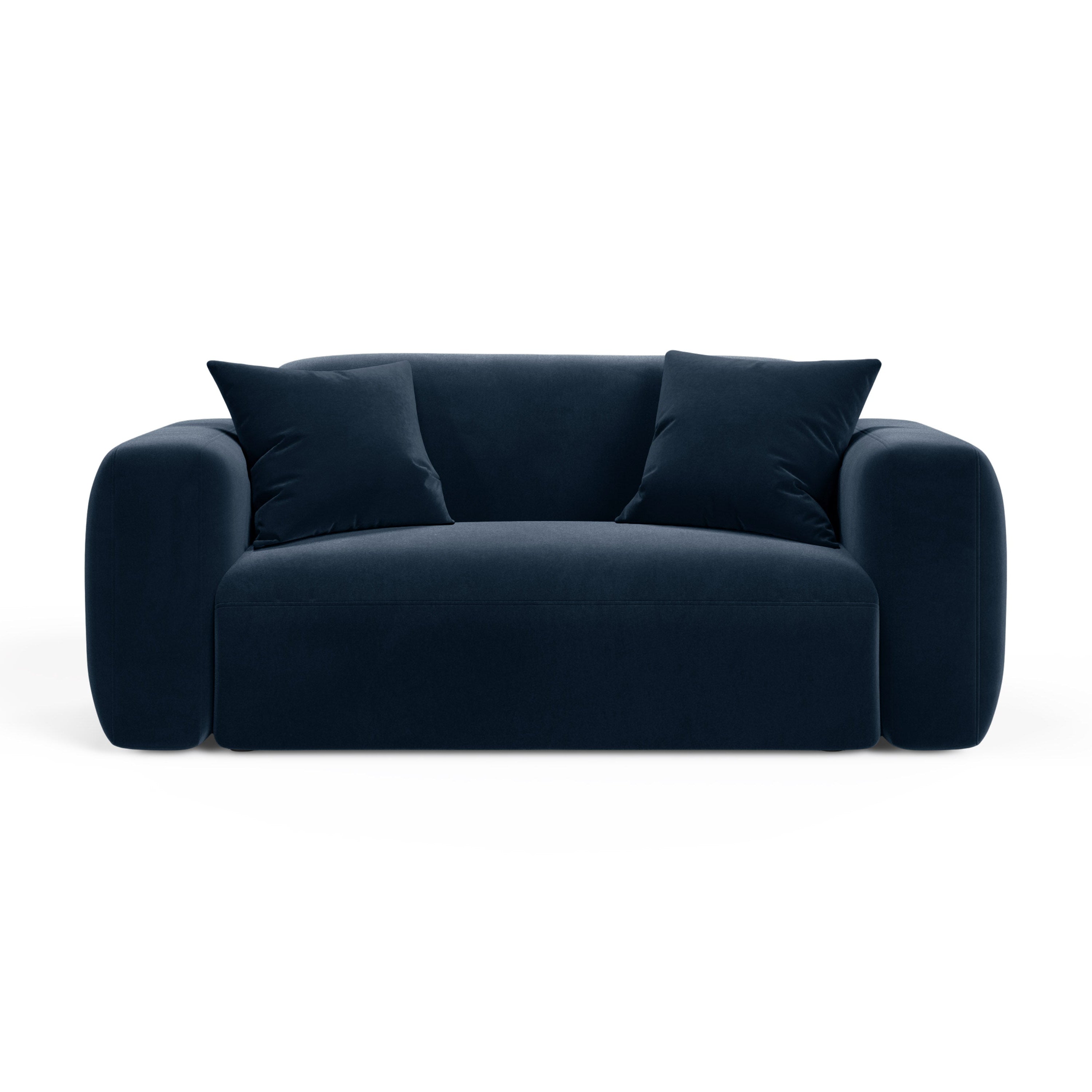 Velvet 2-Seater Sofa STRINO Navy Blue