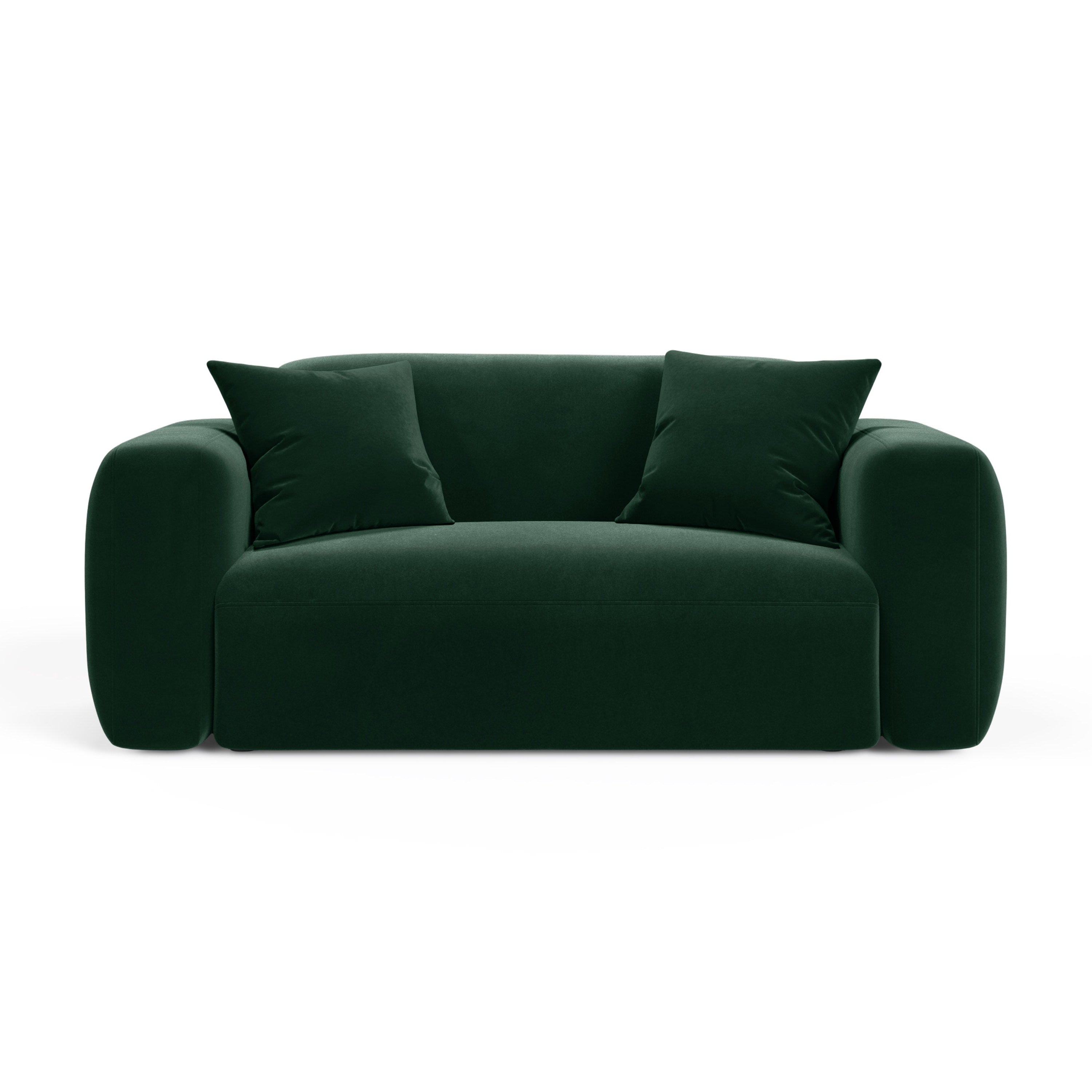 Velvet 2-Seater Sofa STRINO Bottle Green