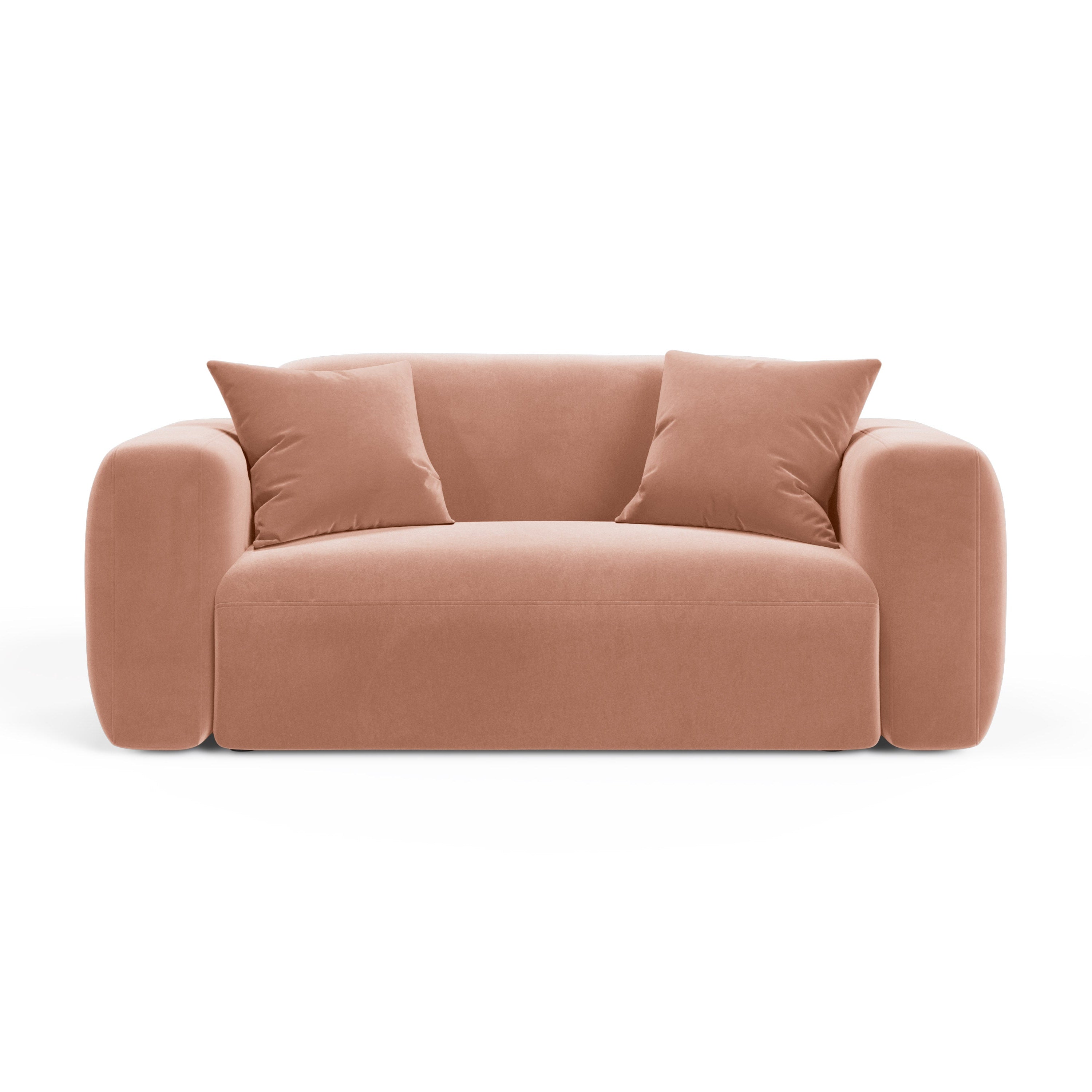 Velvet 2-Seater Sofa STRINO Pink