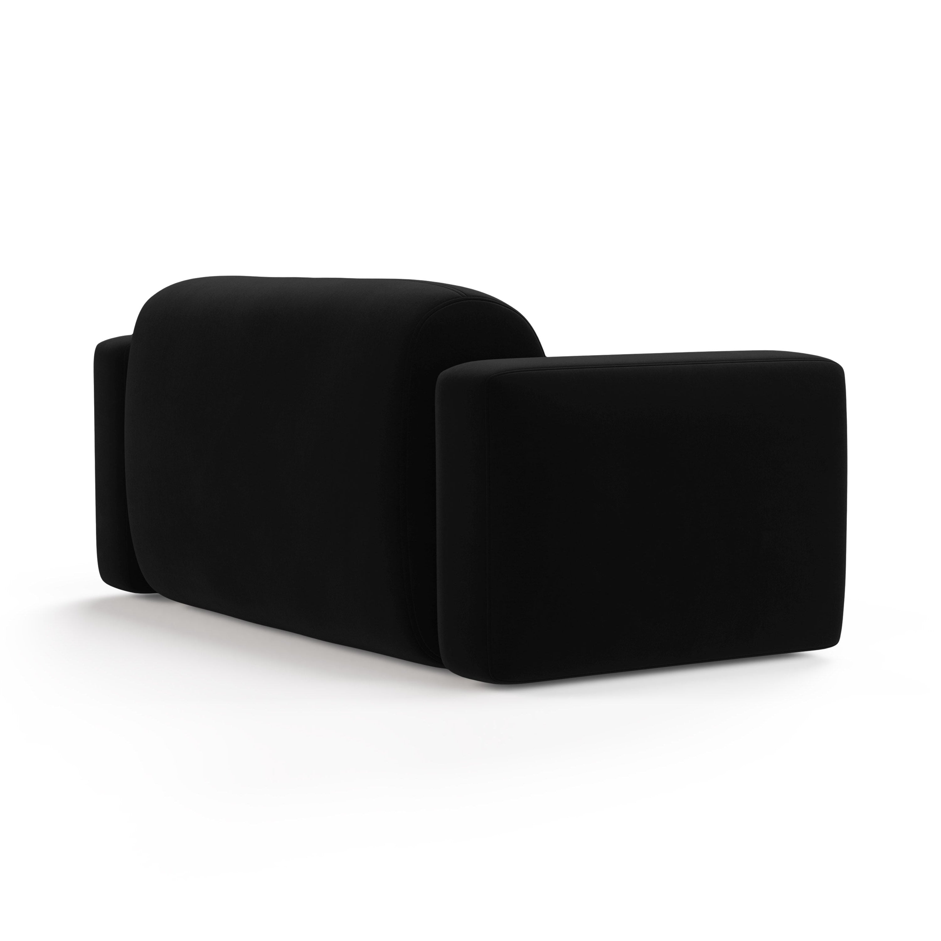 Samtsofa 2-sitzig STRINO schwarz