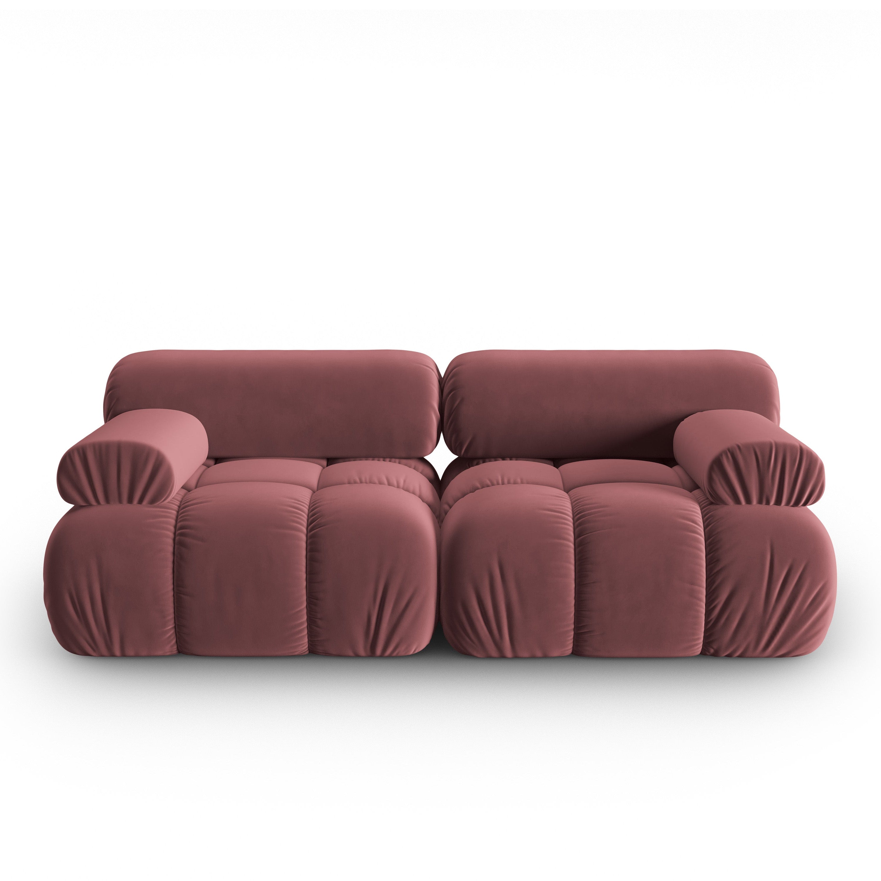 Sofa aus Samt 2-sitzig CORTINA rosa