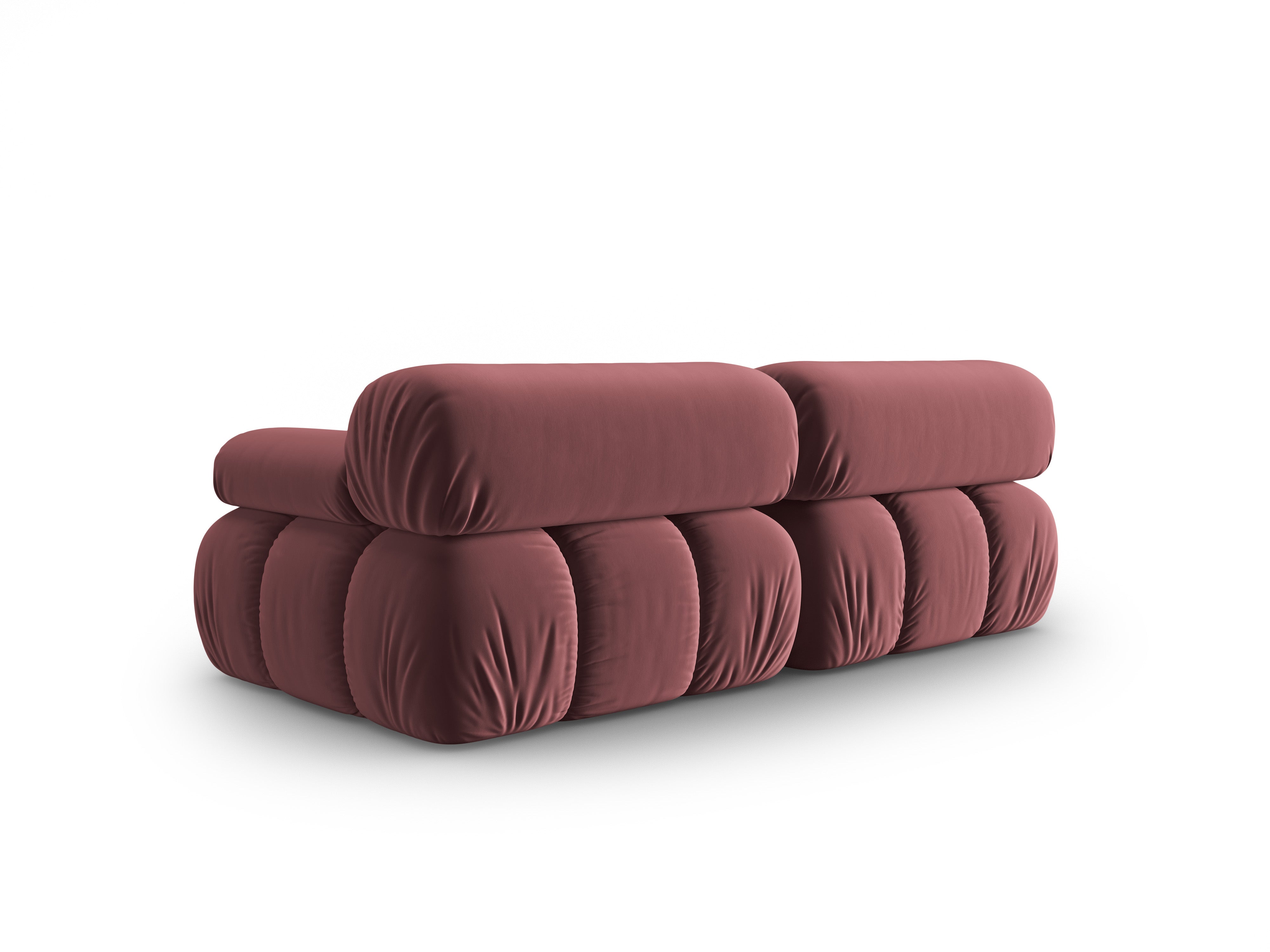 Sofa aus Samt 2-sitzig CORTINA rosa