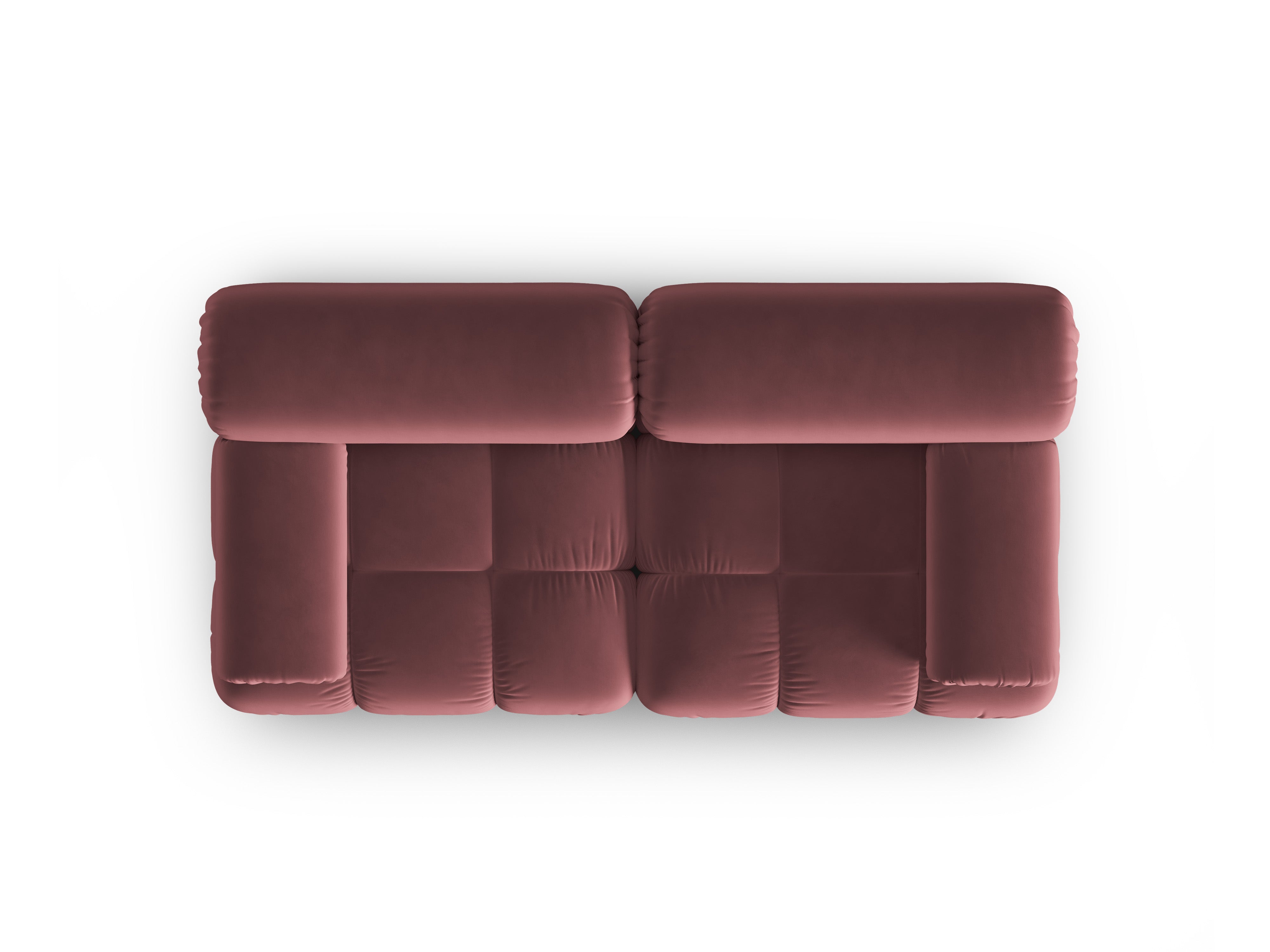 Sofa aus Samt 2-sitzig CORTINA rosa