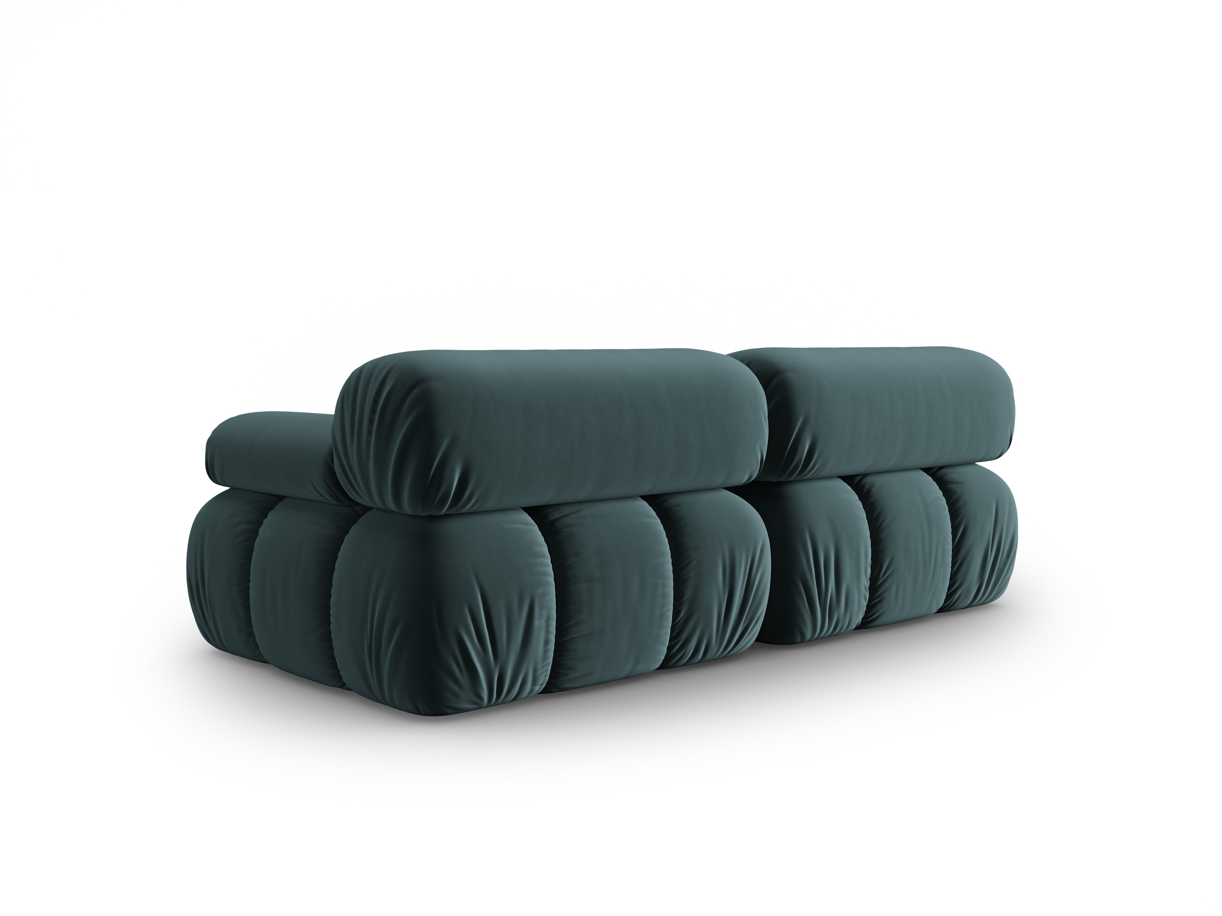 Sofa aus Samt 2-sitzig CORTINA türkis