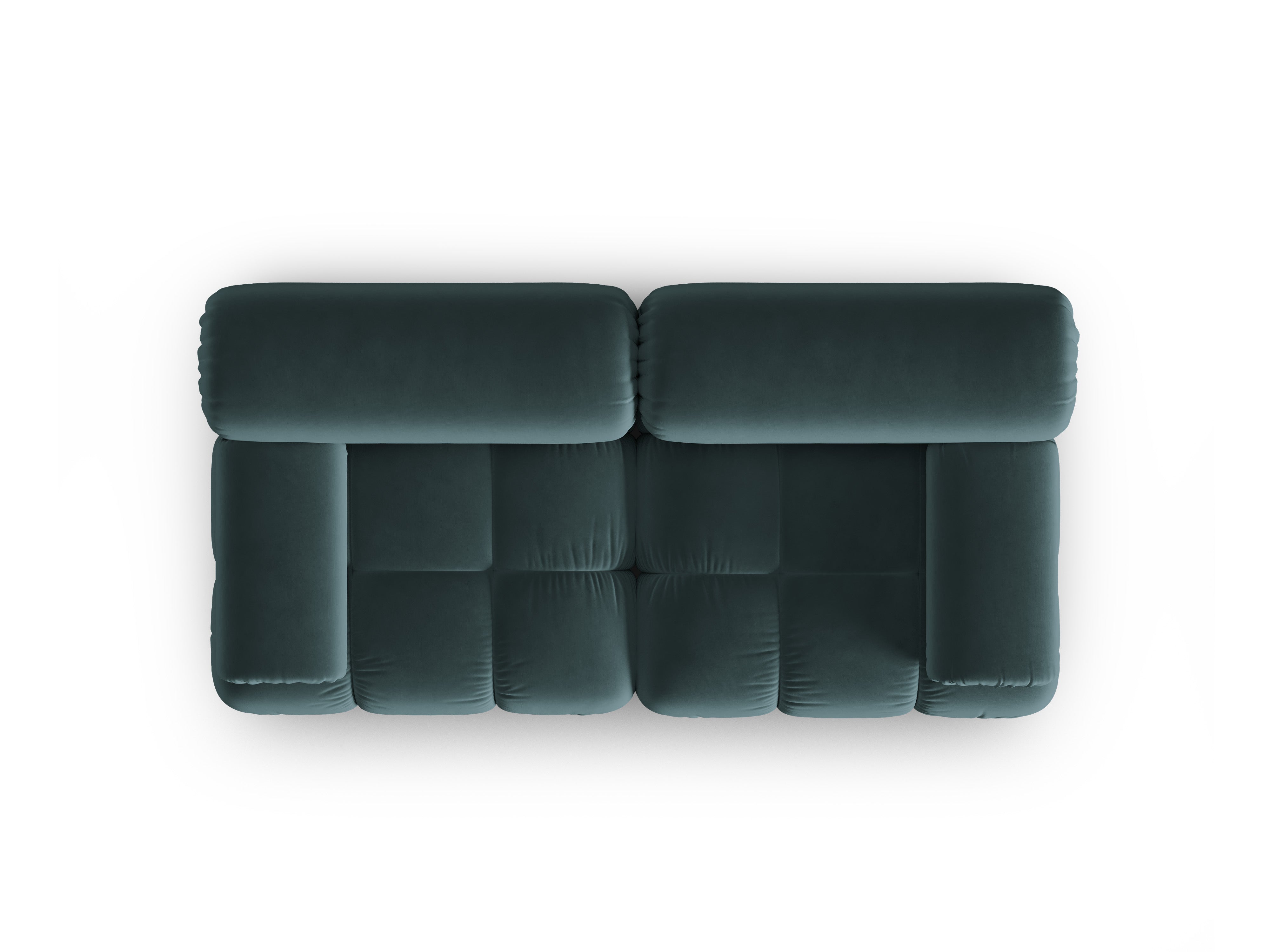 Sofa aus Samt 2-sitzig CORTINA türkis