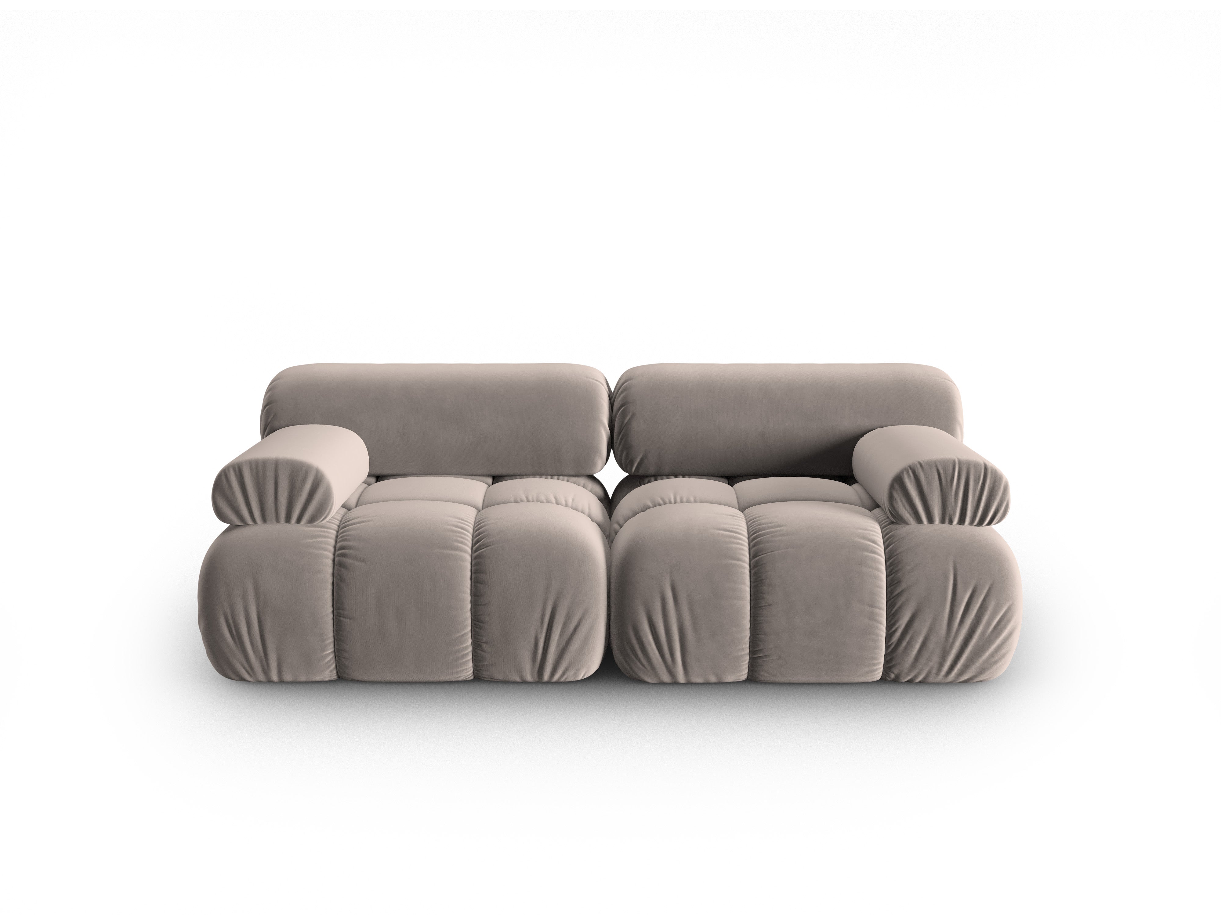 Sofa aus Samt 2-sitzig CORTINA cappuccino