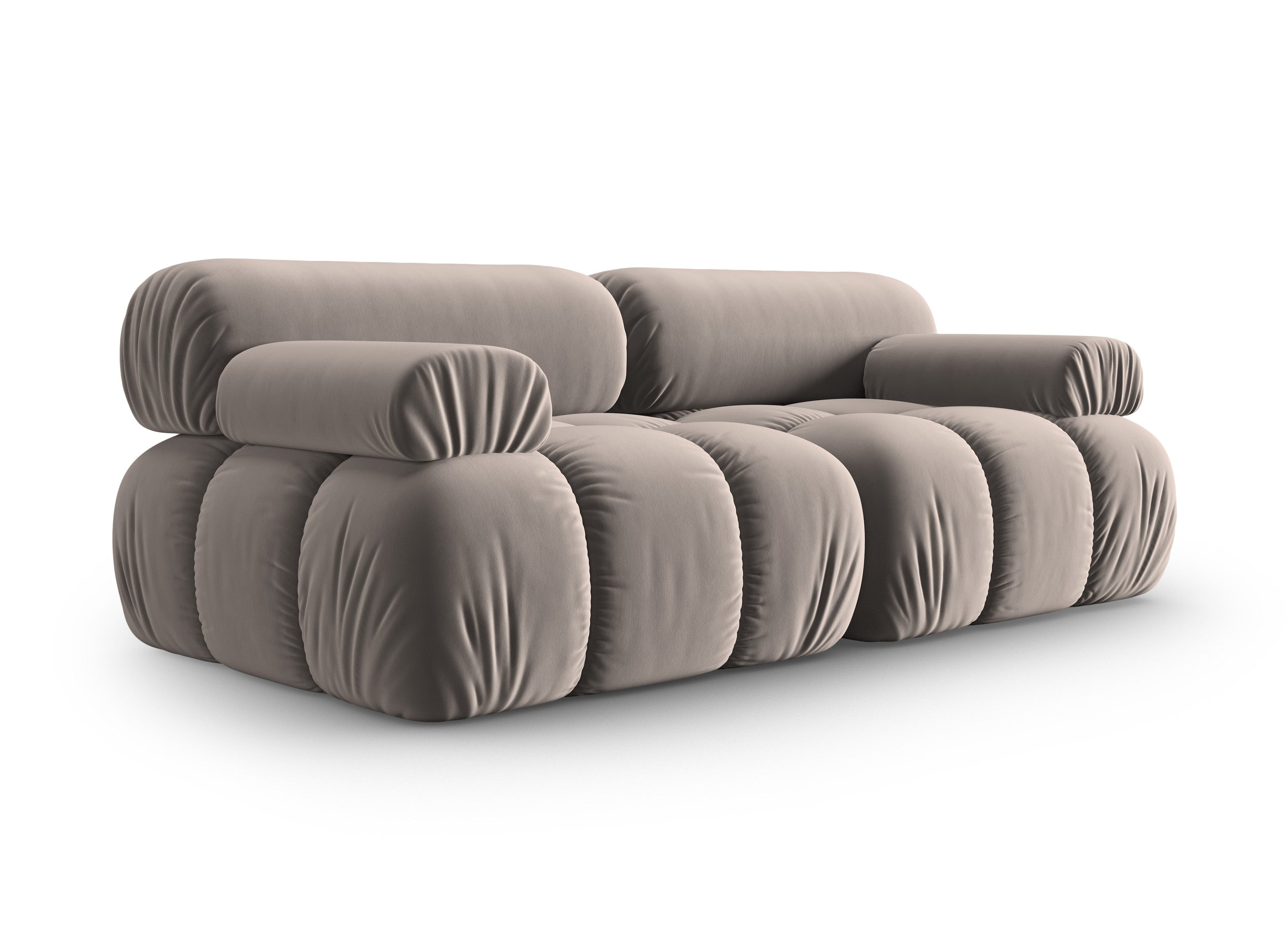 Sofa aus Samt 2-sitzig CORTINA cappuccino