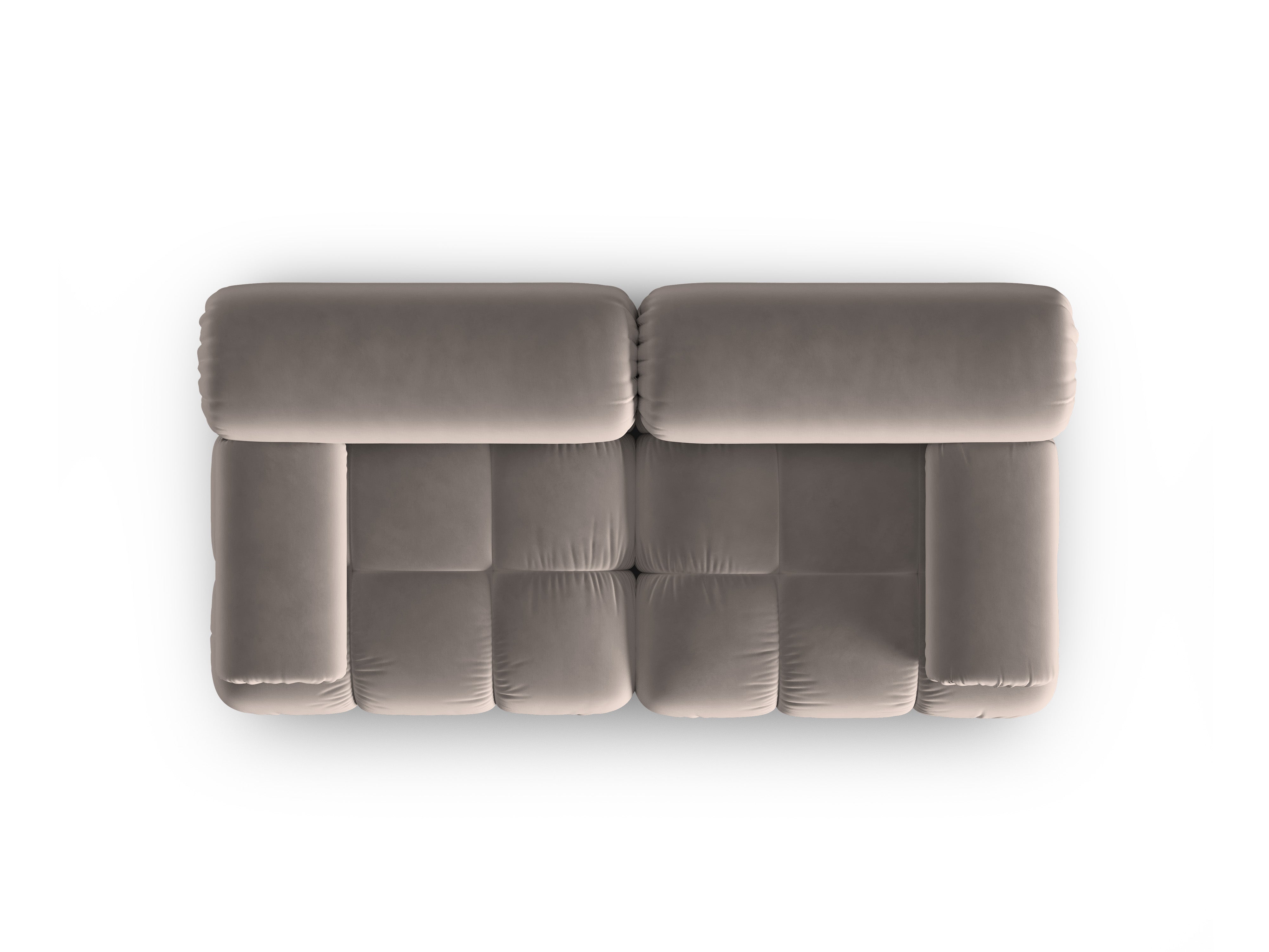 Sofa aus Samt 2-sitzig CORTINA cappuccino