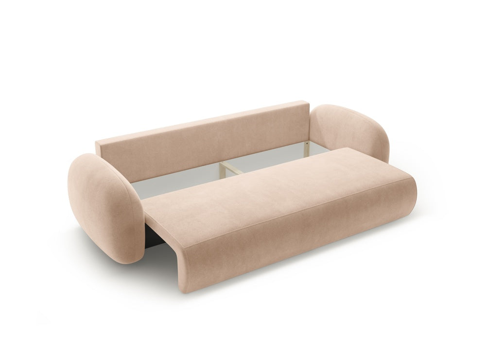 Sofa aus Samt mit Schlaf-Funktion 3-sitzig TONALE beige