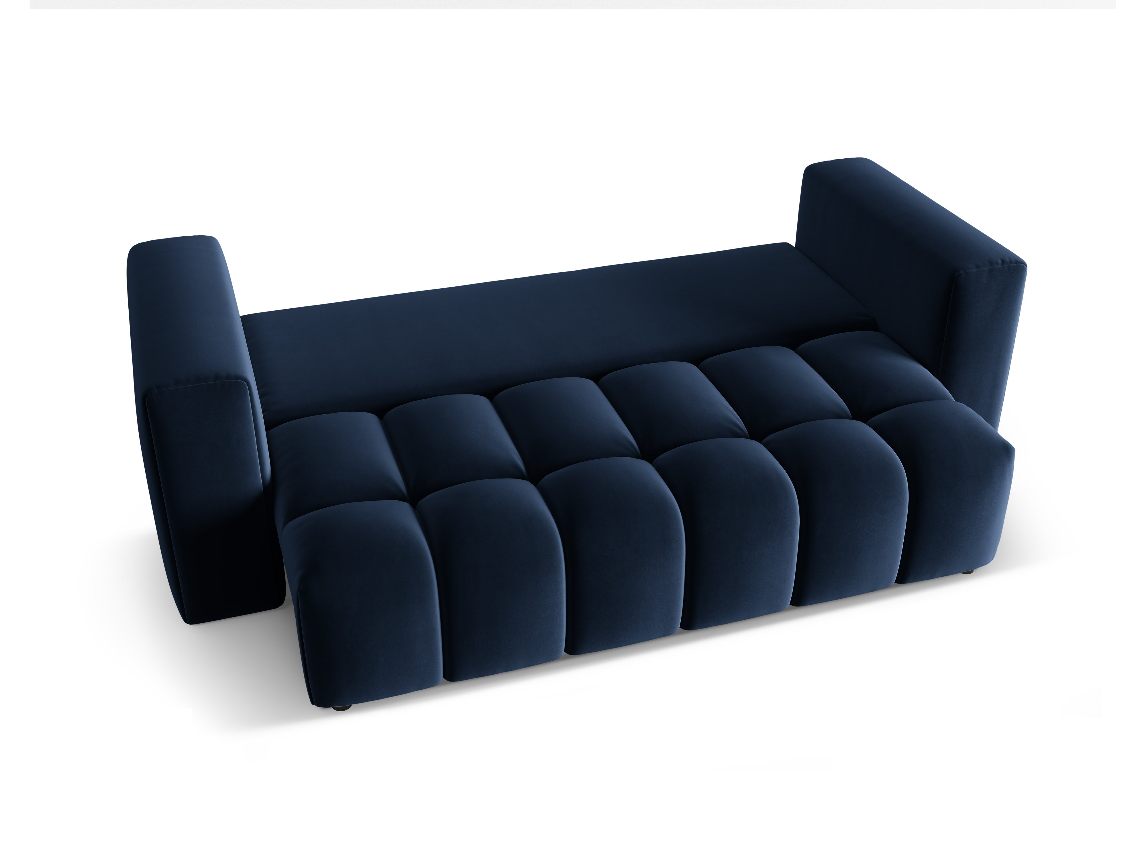 Velvet 3-Seater Sofa with Sleeping Function VERONA Royal Blue