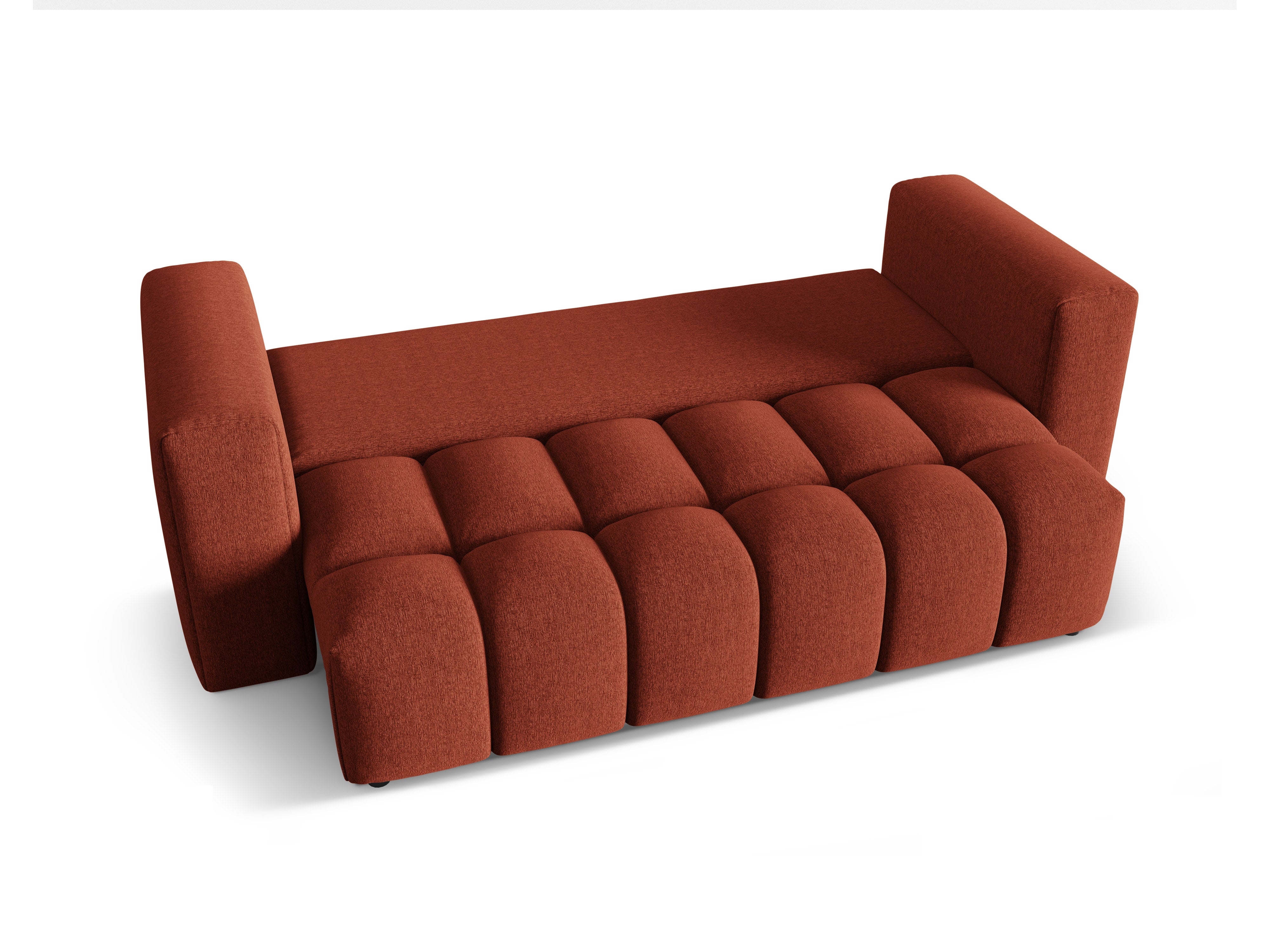 Sofa für 3 Personen mit Schlaffunktion VERONA korallenrot