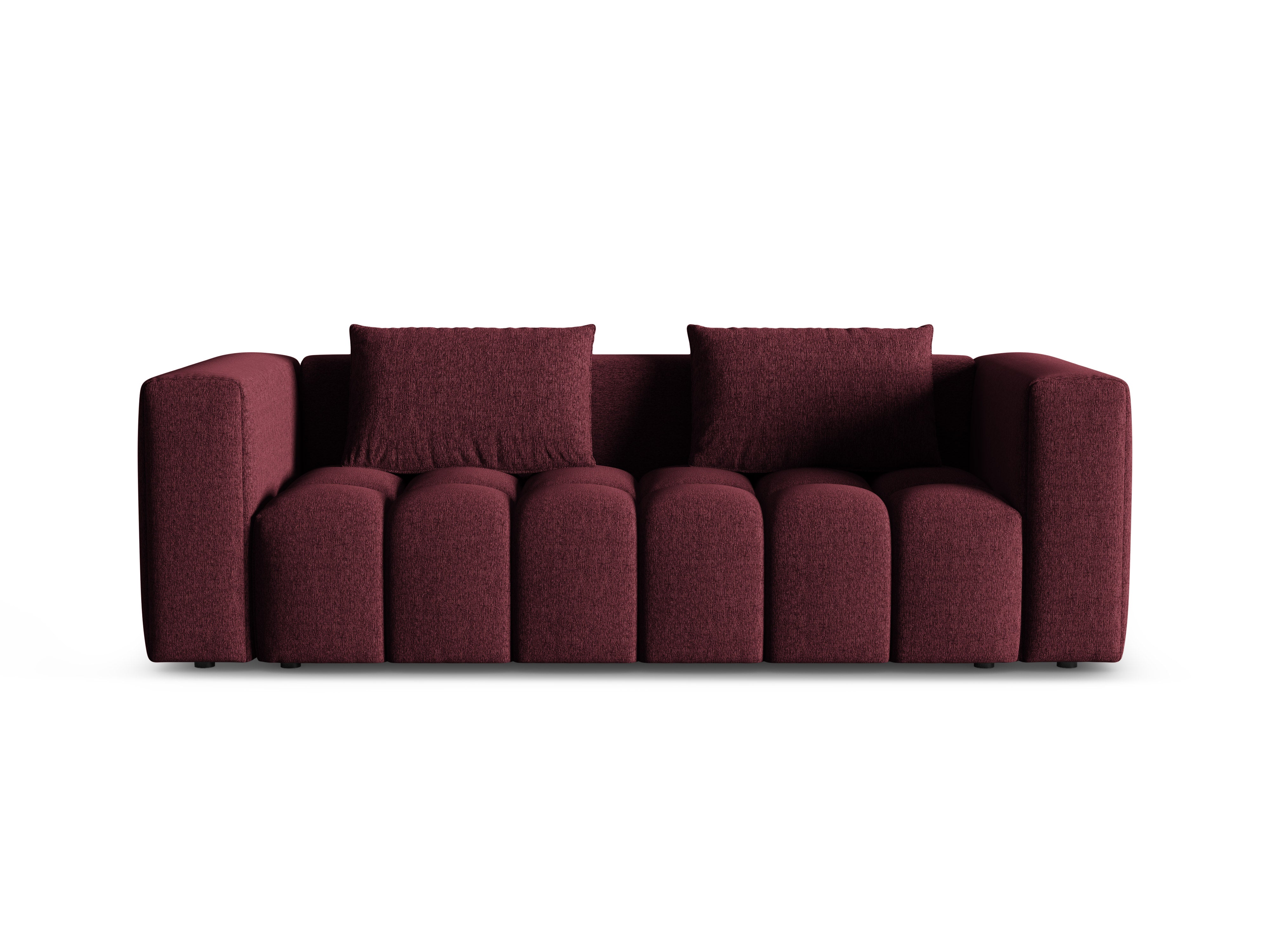 Sofa 3-osobowa z funkcją spania VERONA burgundowy – Cosmopolitan Design